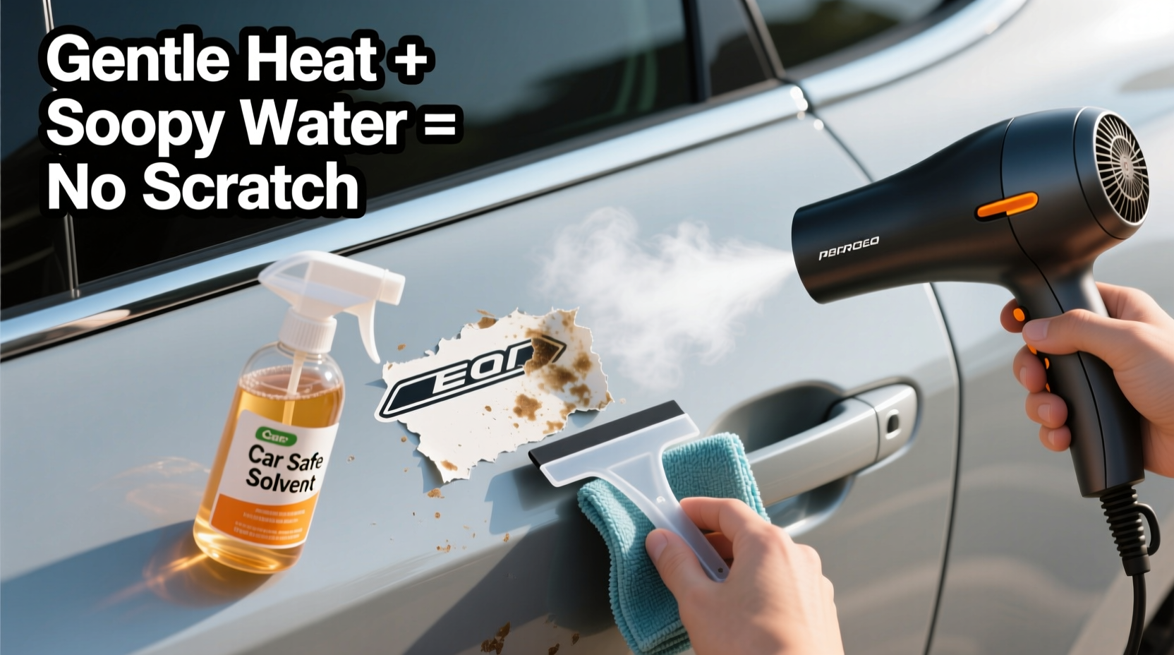 effective methods for the best way to get decals off a car without damage