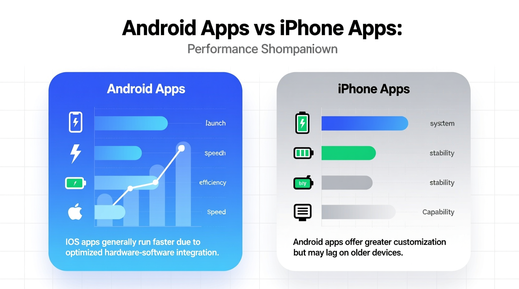 android apps vs iphone apps which ones actually perform better and why