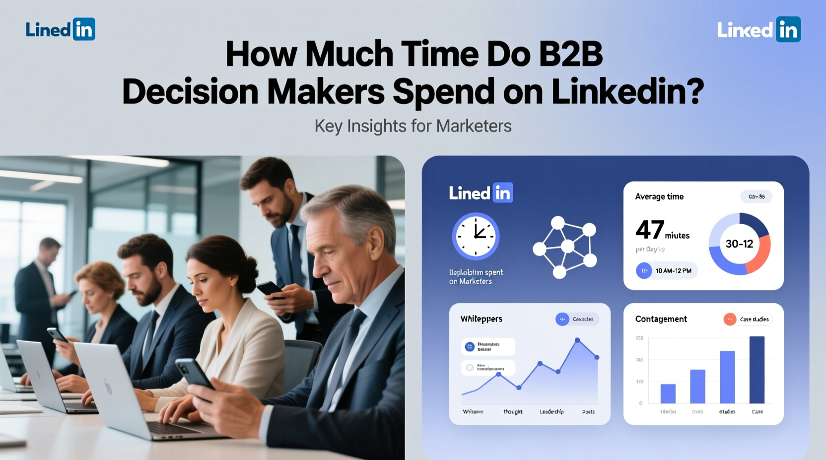 how much time do b2b decision makers spend on linkedin