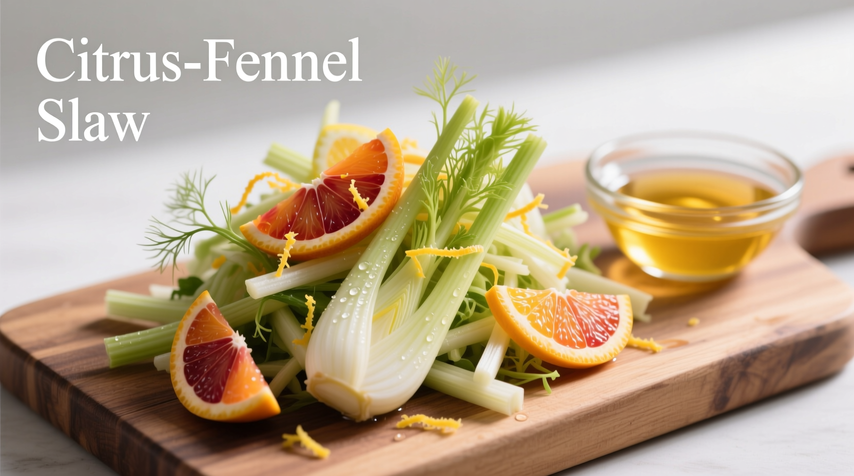 Fresh fennel slaw with citrus dressing