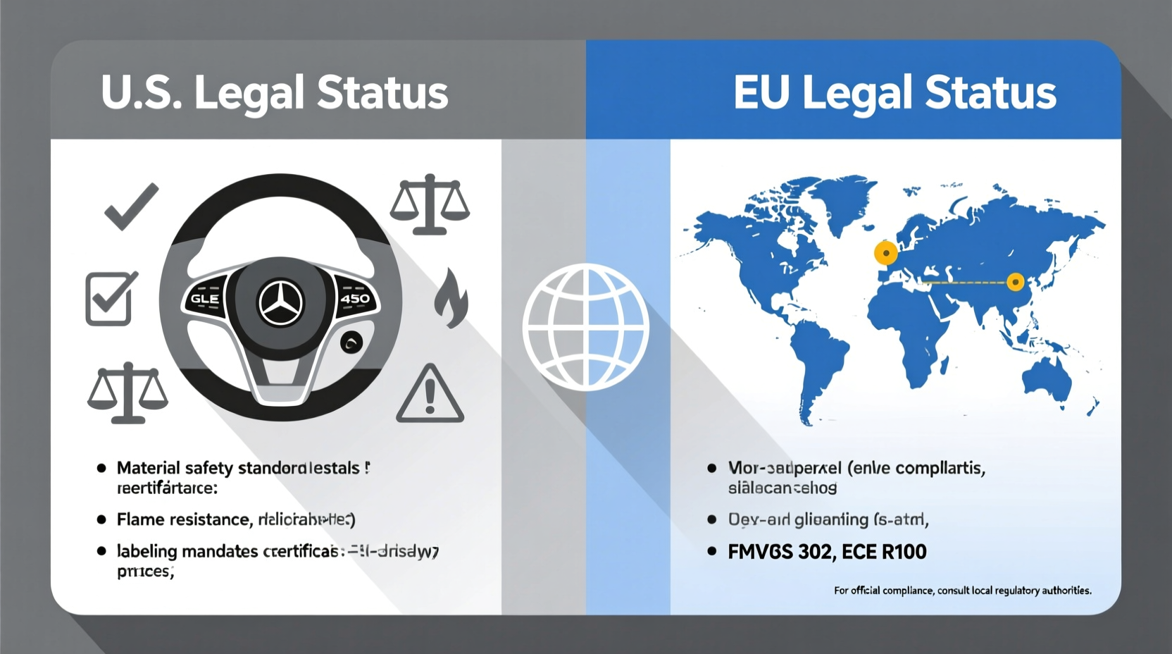 gle450 steering cover legality