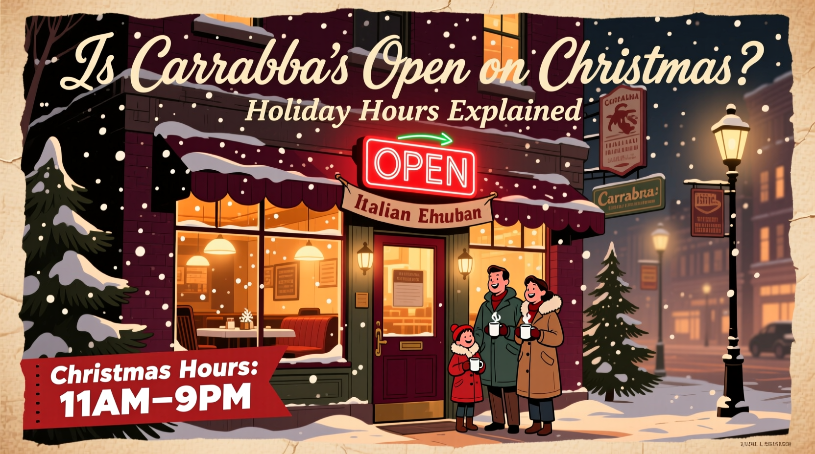 is carrabbas open on christmas