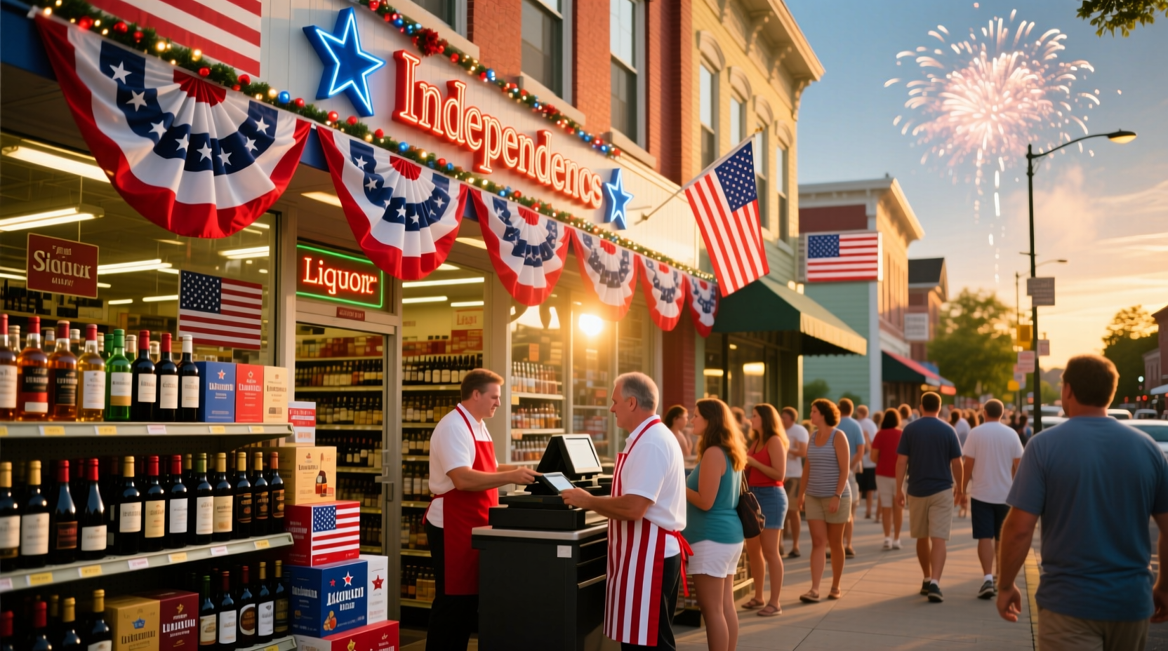 is liquor store open on july 4