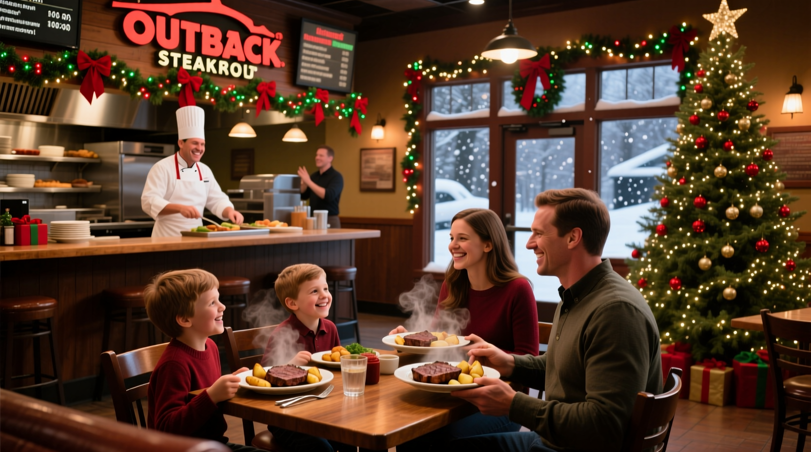 is outback steakhouse open on christmas