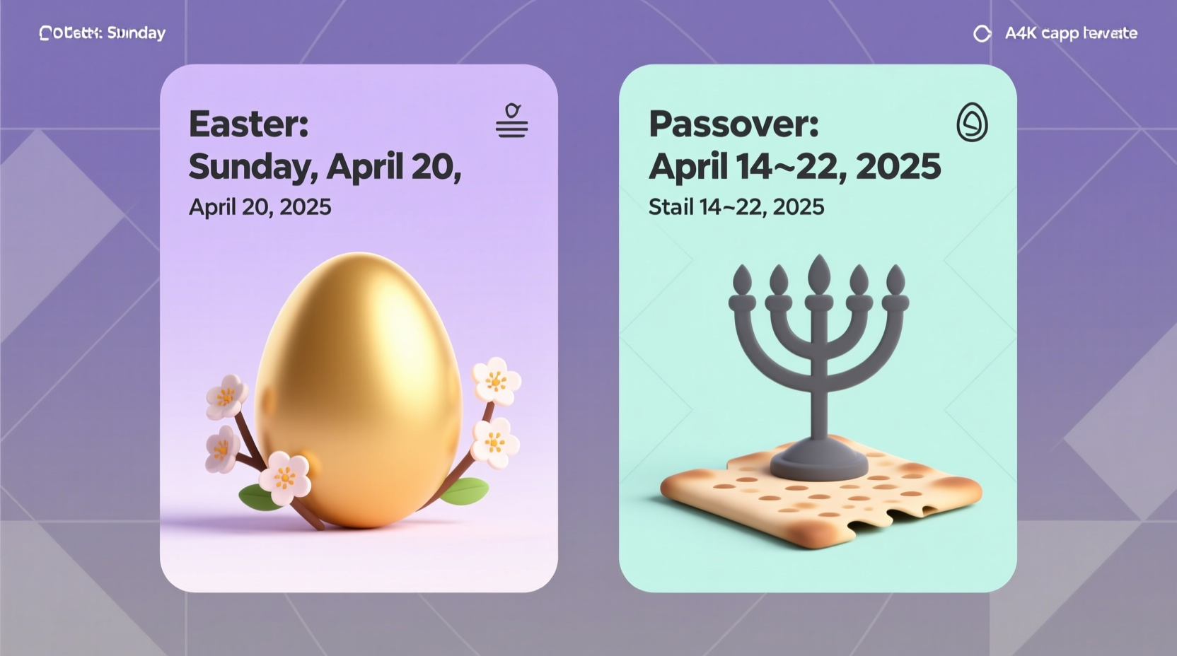 when are easter and passover in 2025