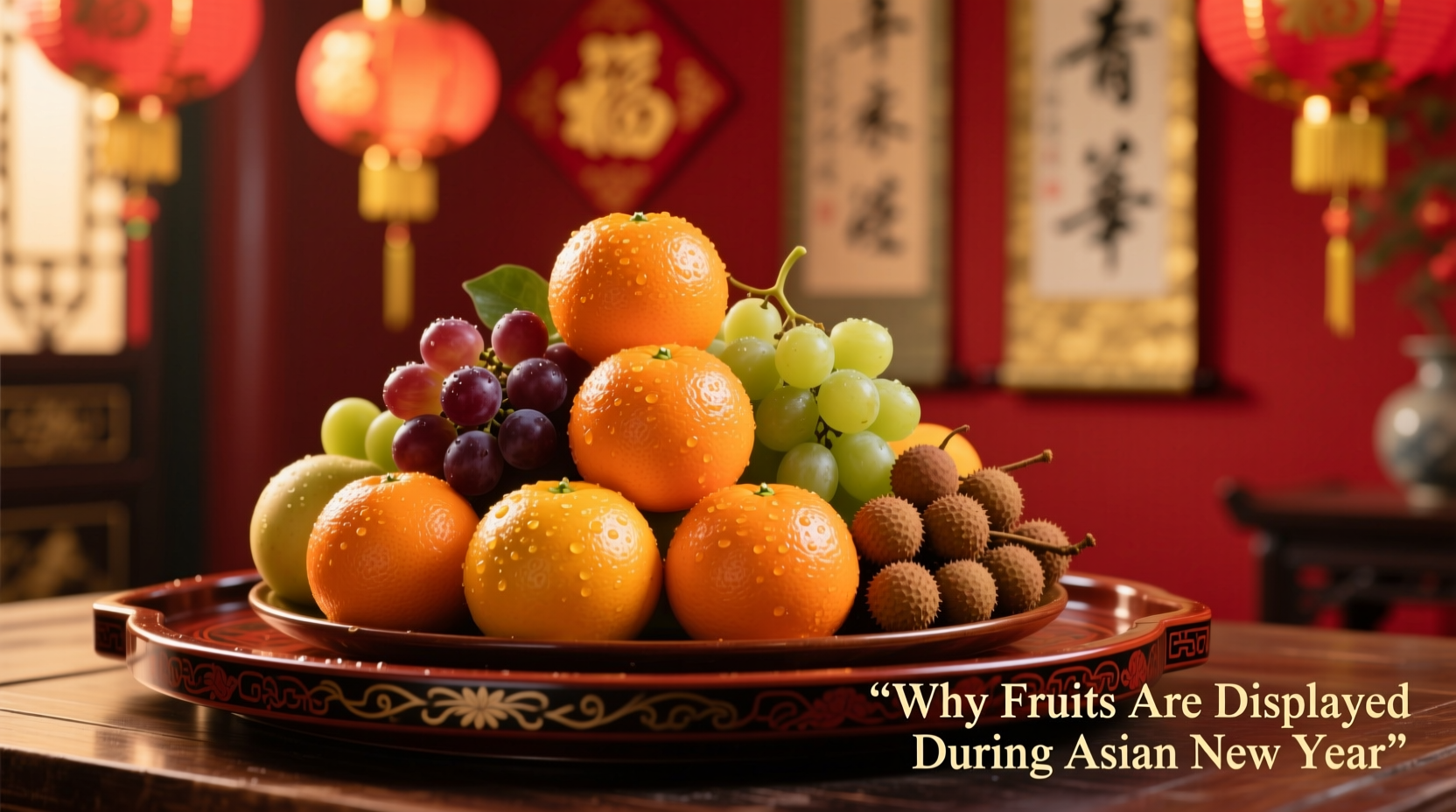 why do they display fruits in asian new year