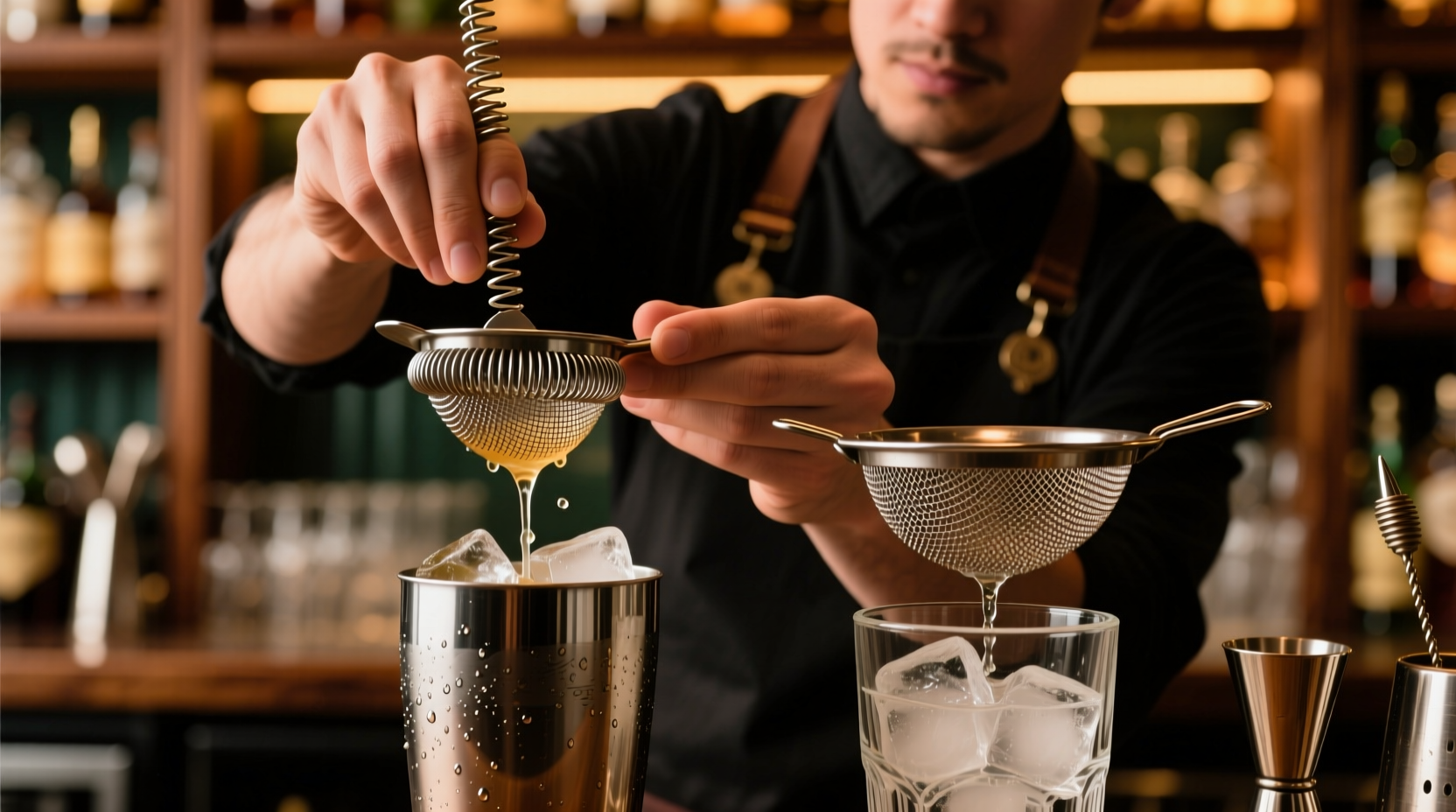 cocktail 101 how to strain a cocktail hawthorne strainer versus julep strainer