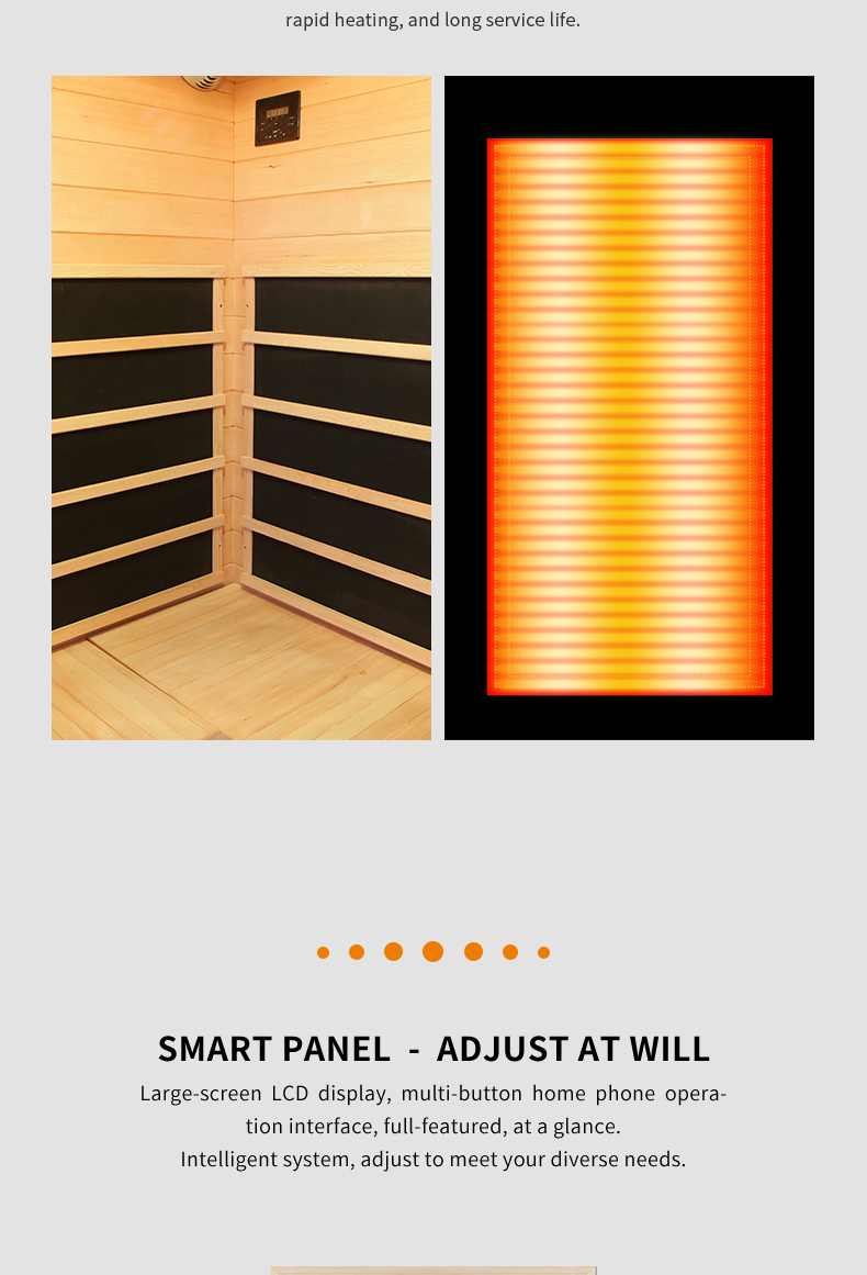 Canada hemlock wood infrared corner sauna room