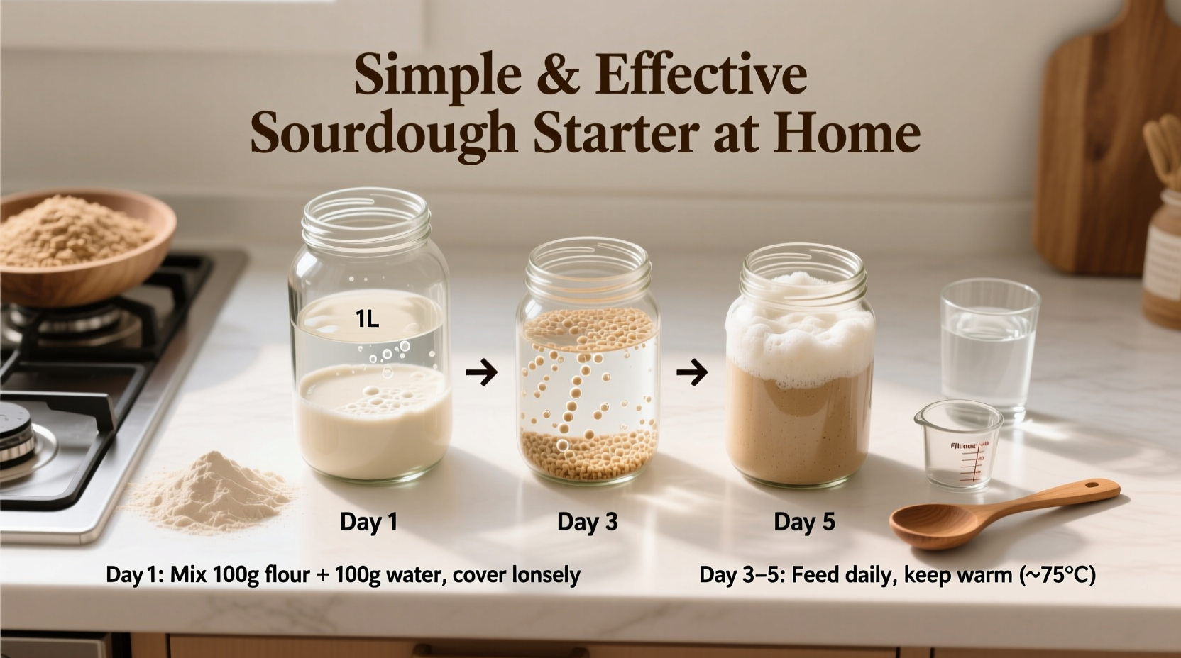 simple and effective ways to start your sourdough starter at home