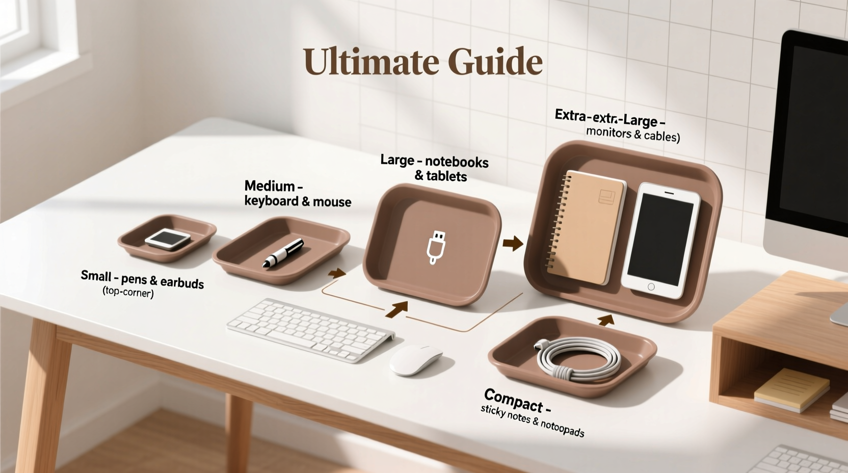 ultimate guide to choosing the perfect tray size for efficient desktop organization