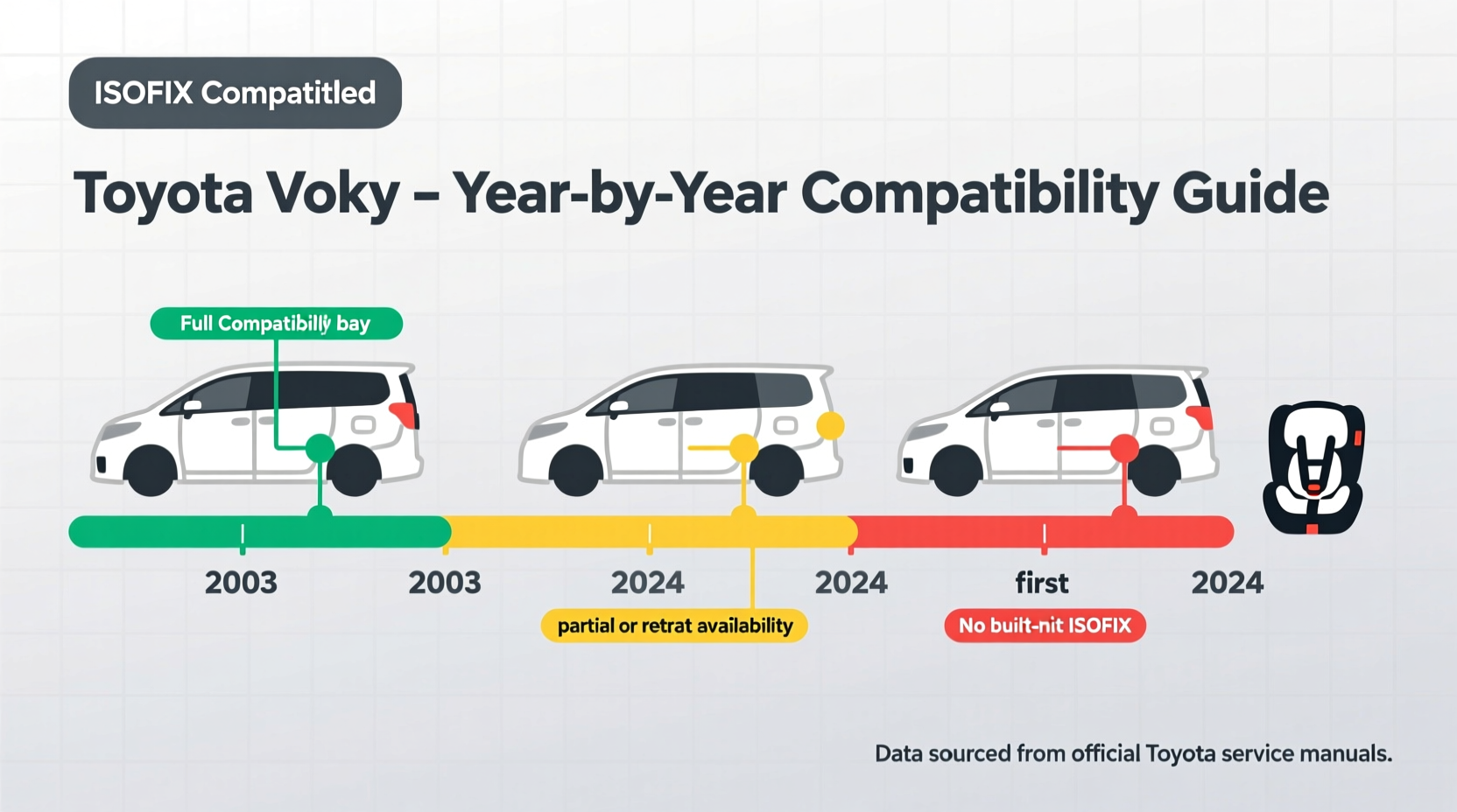 Toyota Voxy ISOFIX Compatibility: Year-by-Year Guide