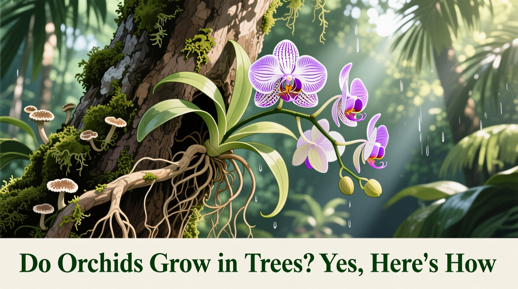 do orchids grow in trees