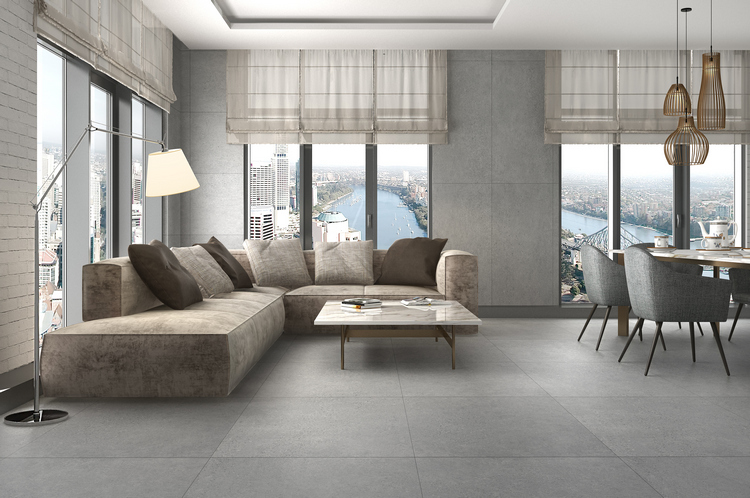 New Model Flooring Grey Matt Rustic Ceramic Tile