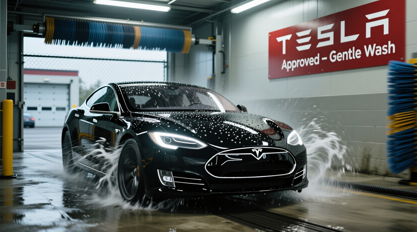 can tesla go thru car wash
