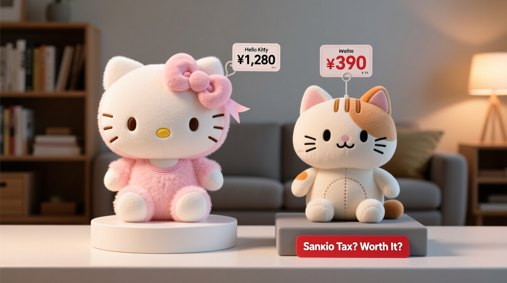 hello kitty plush vs generic is the sanrio tax really worth it