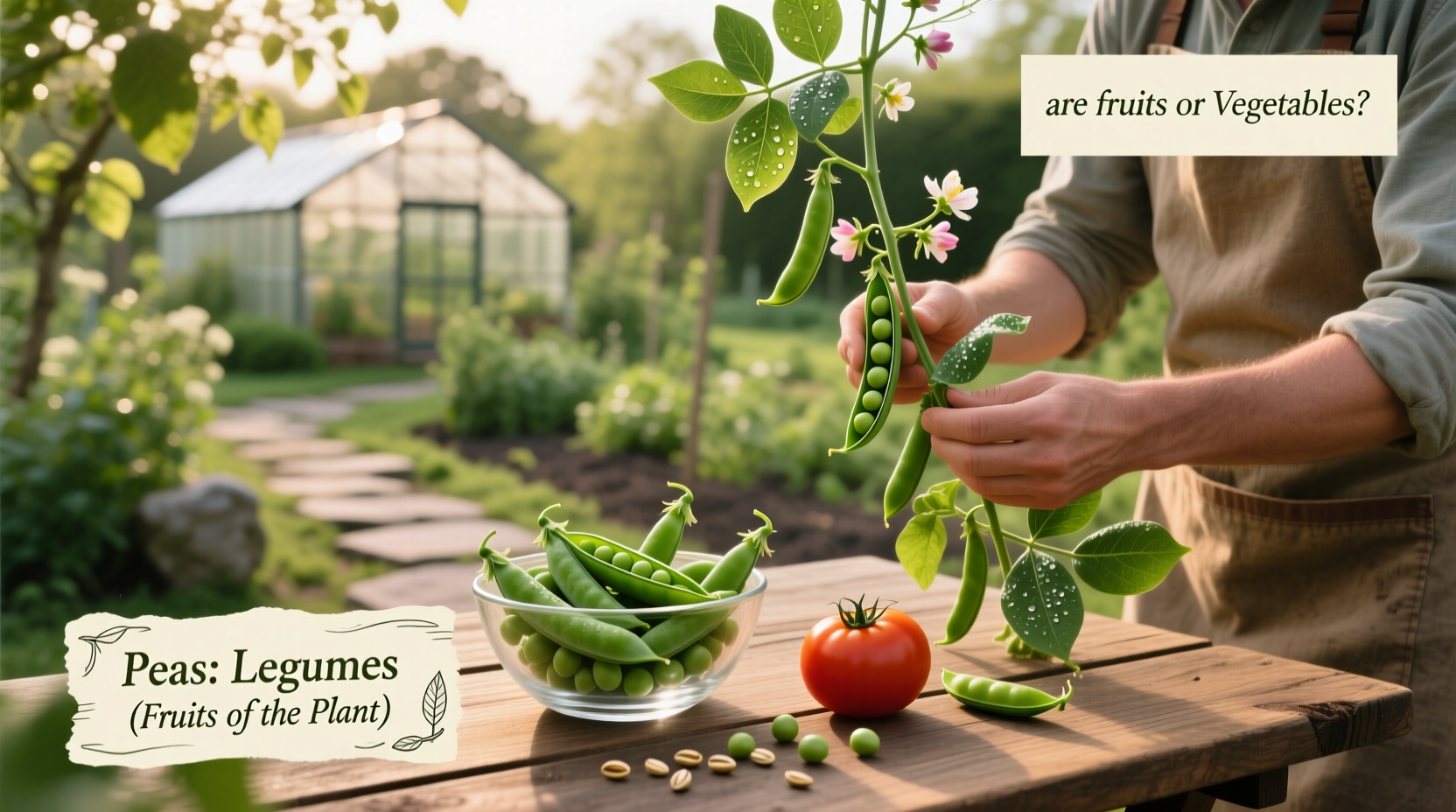 are peas fruits or vegetables