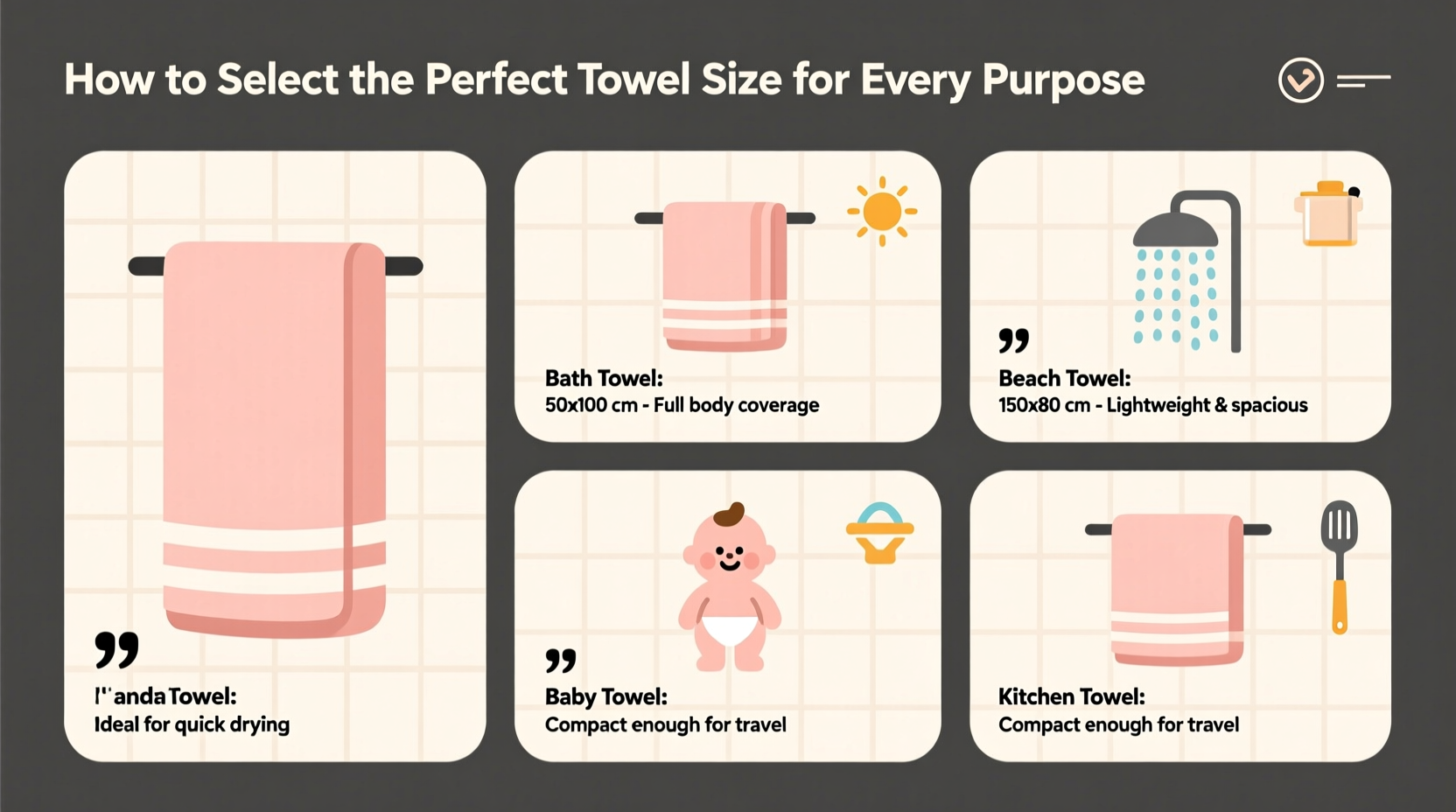 how to select the perfect towel size for every purpose a practical guide