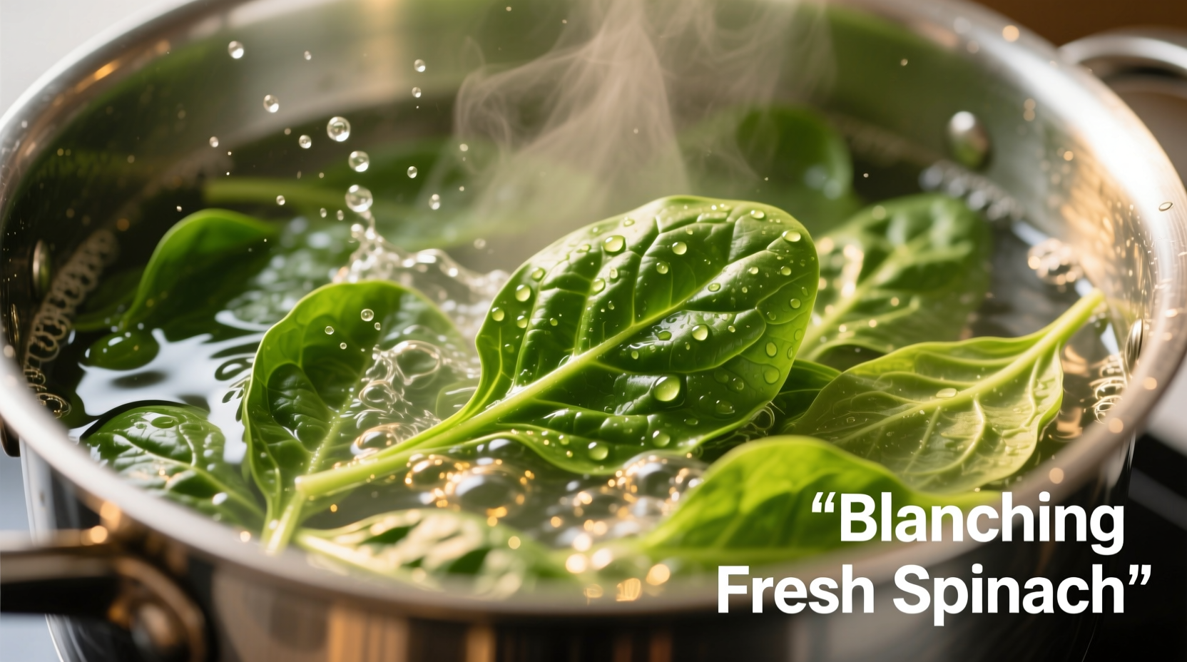 Korrekte Blanchiertechnik für Spinat