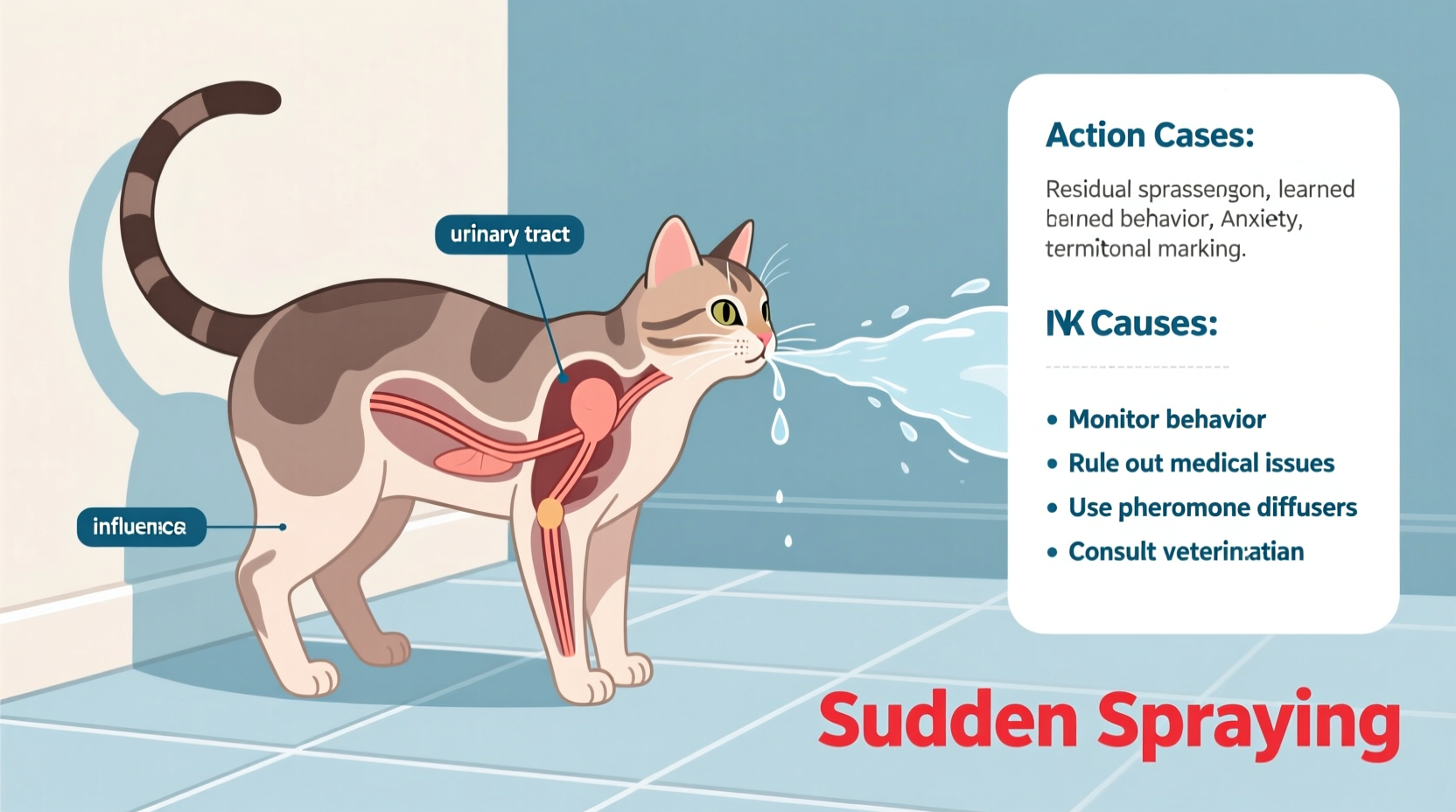 sudden spraying after neutering why what to do