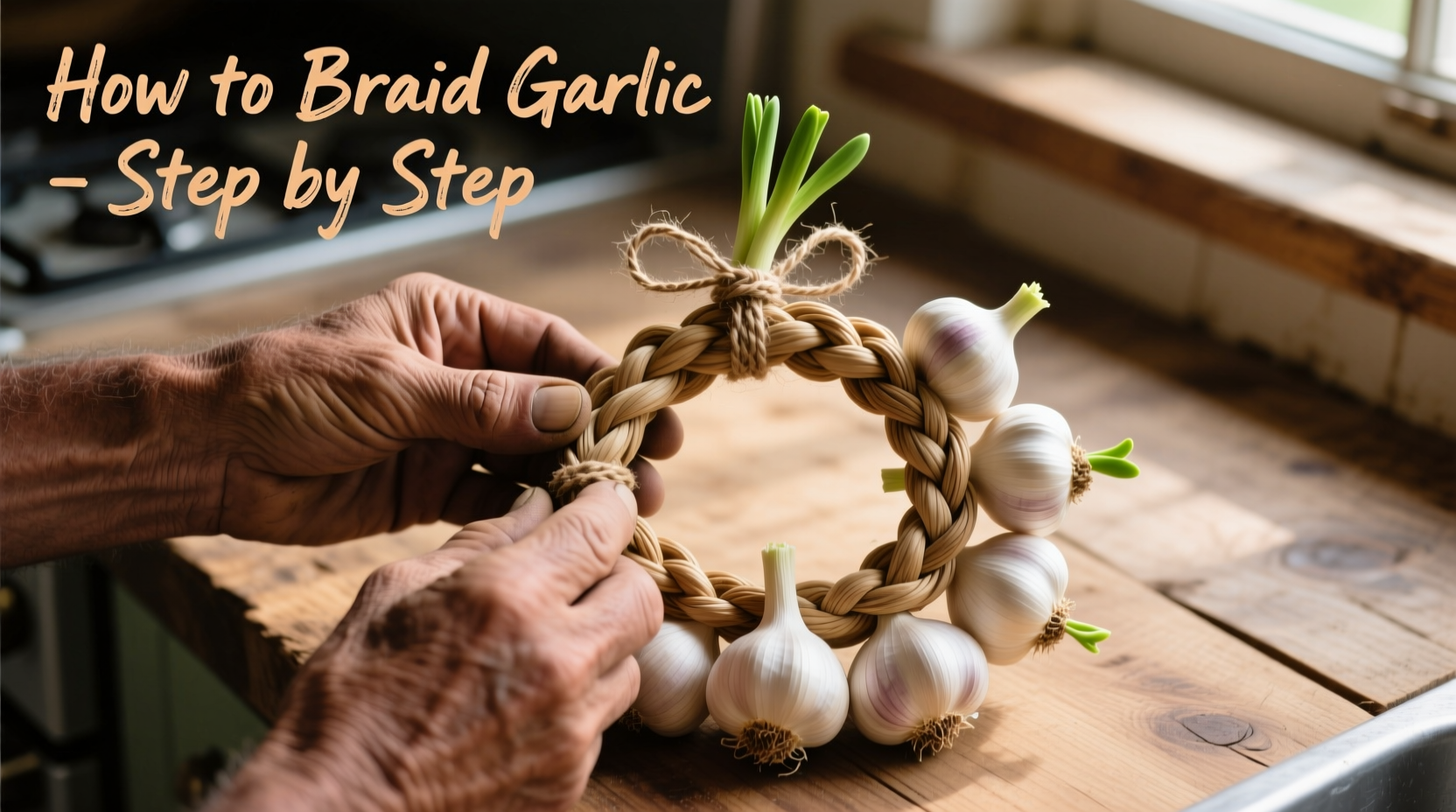how do i braid garlic