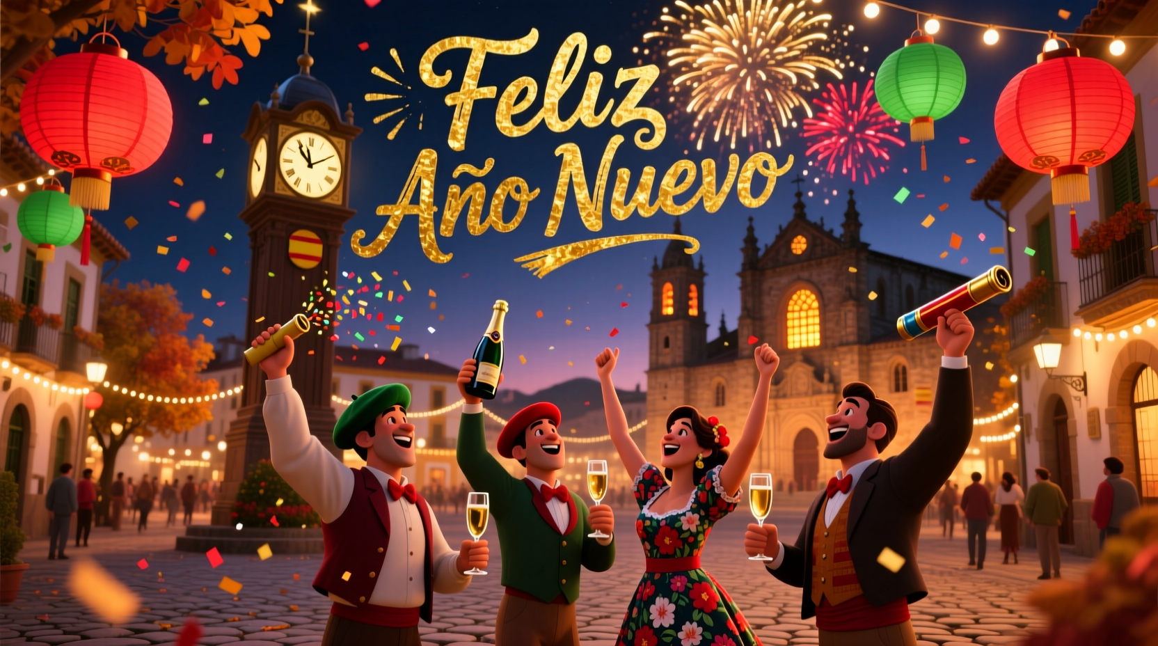 how do you say happy new year in spain