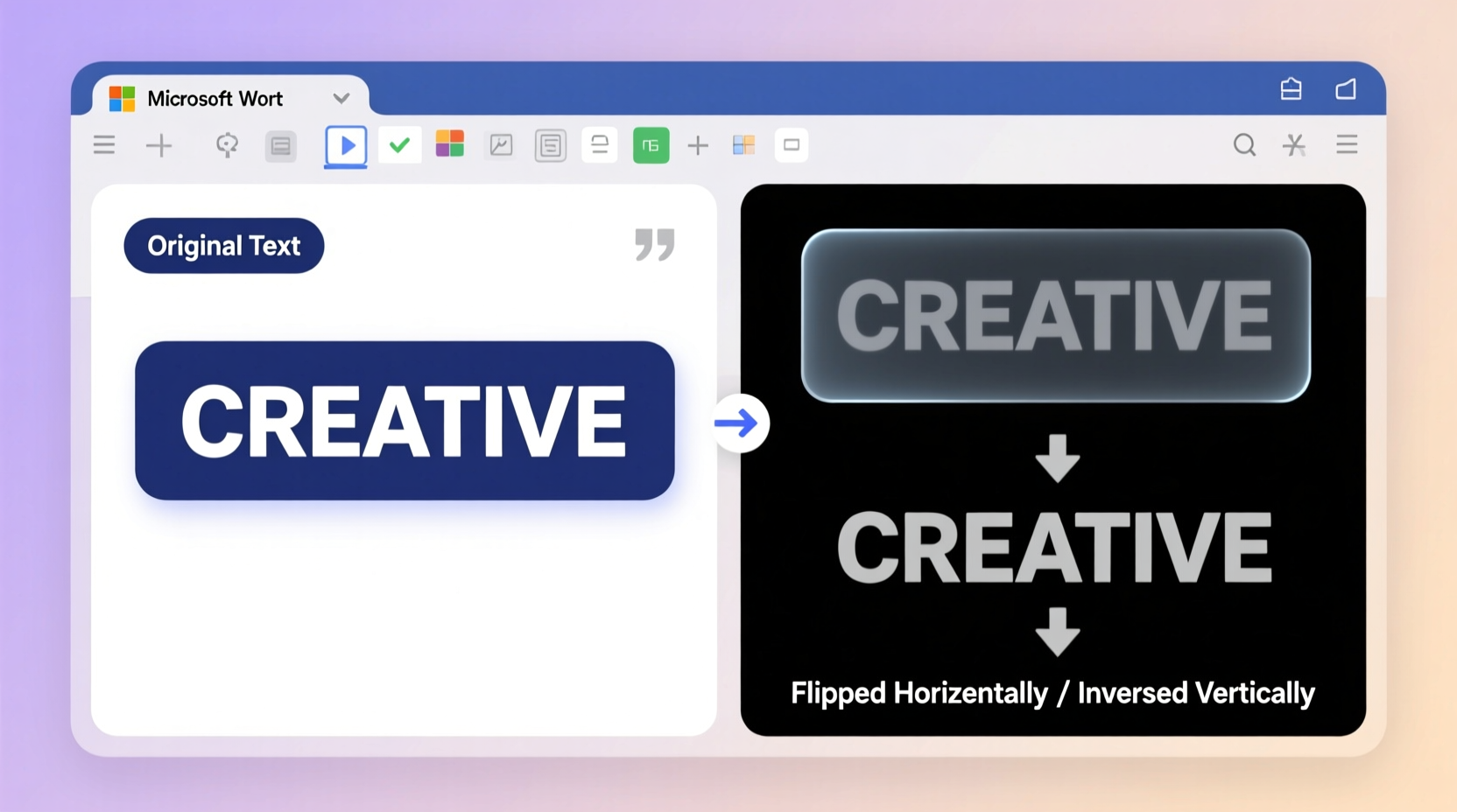 how to easily invert or flip letters in word for creative text effects