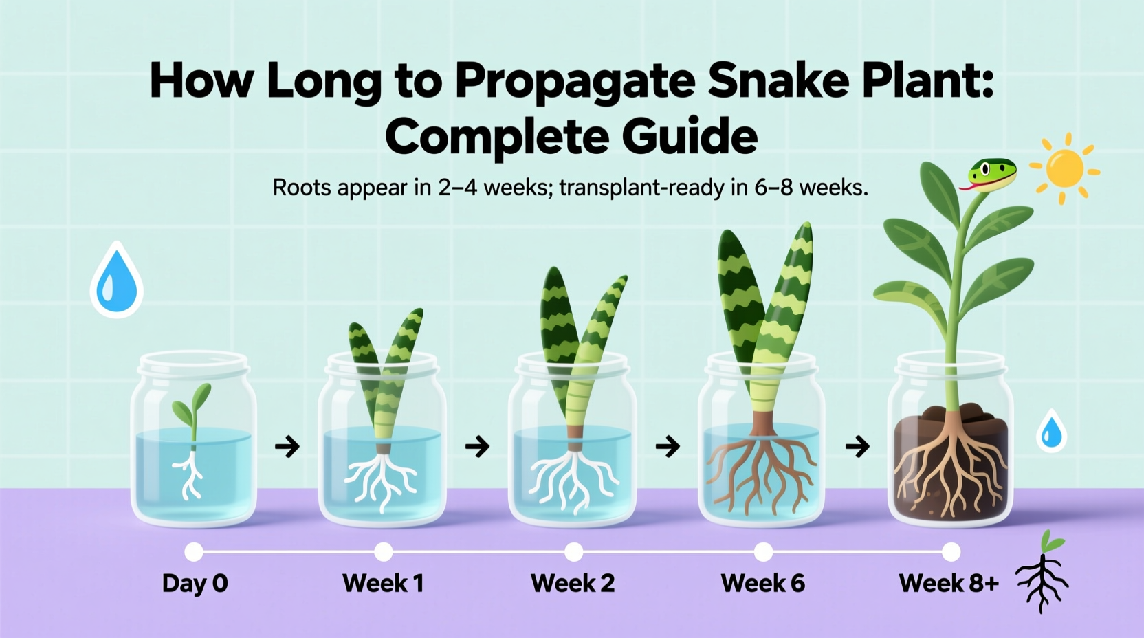 how long does it take to propagate a snake plant