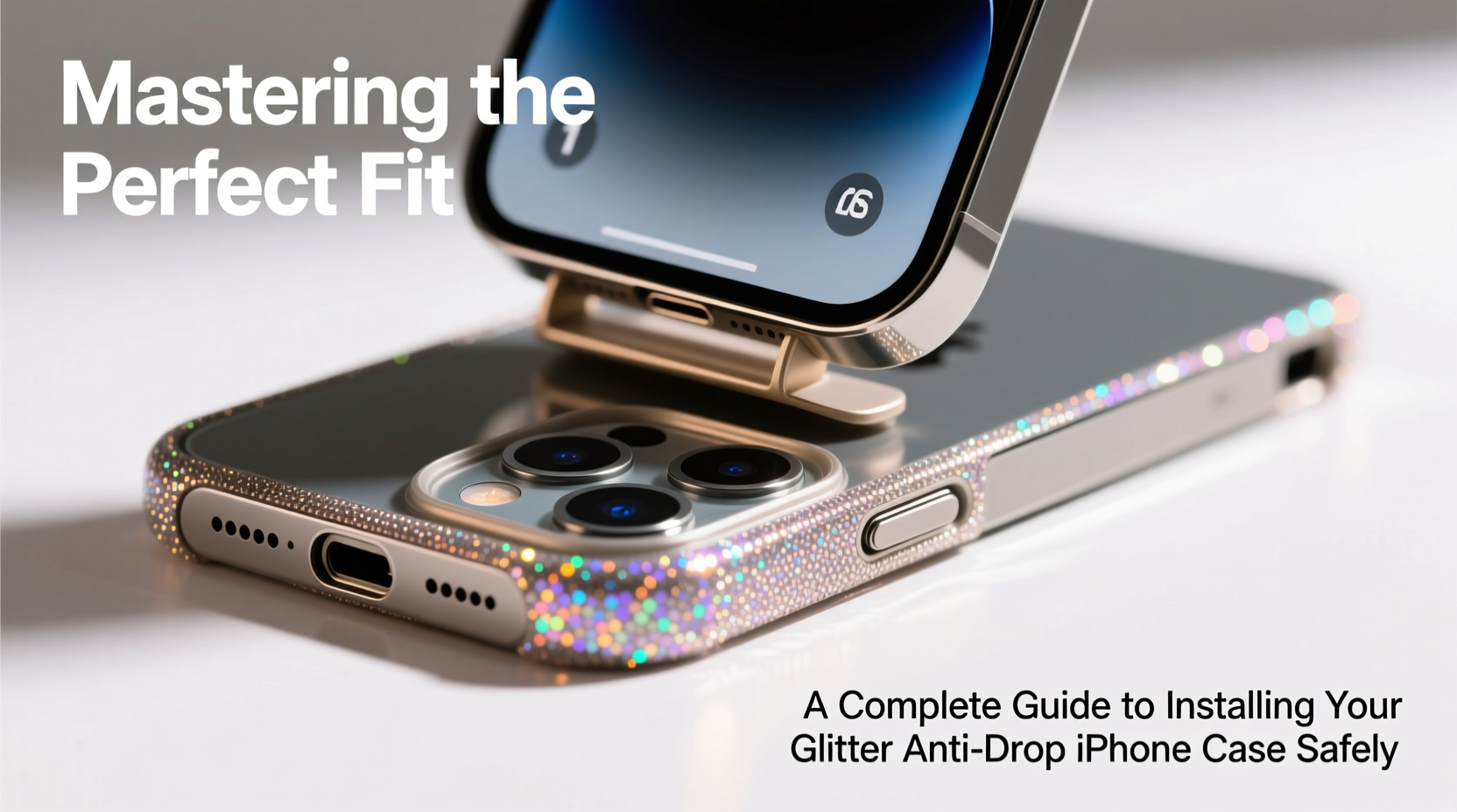 mastering the perfect fit a complete guide to installing your glitter anti drop iphone case safely