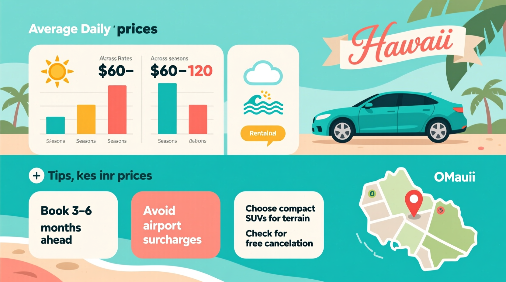 how much is car rental in hawaii