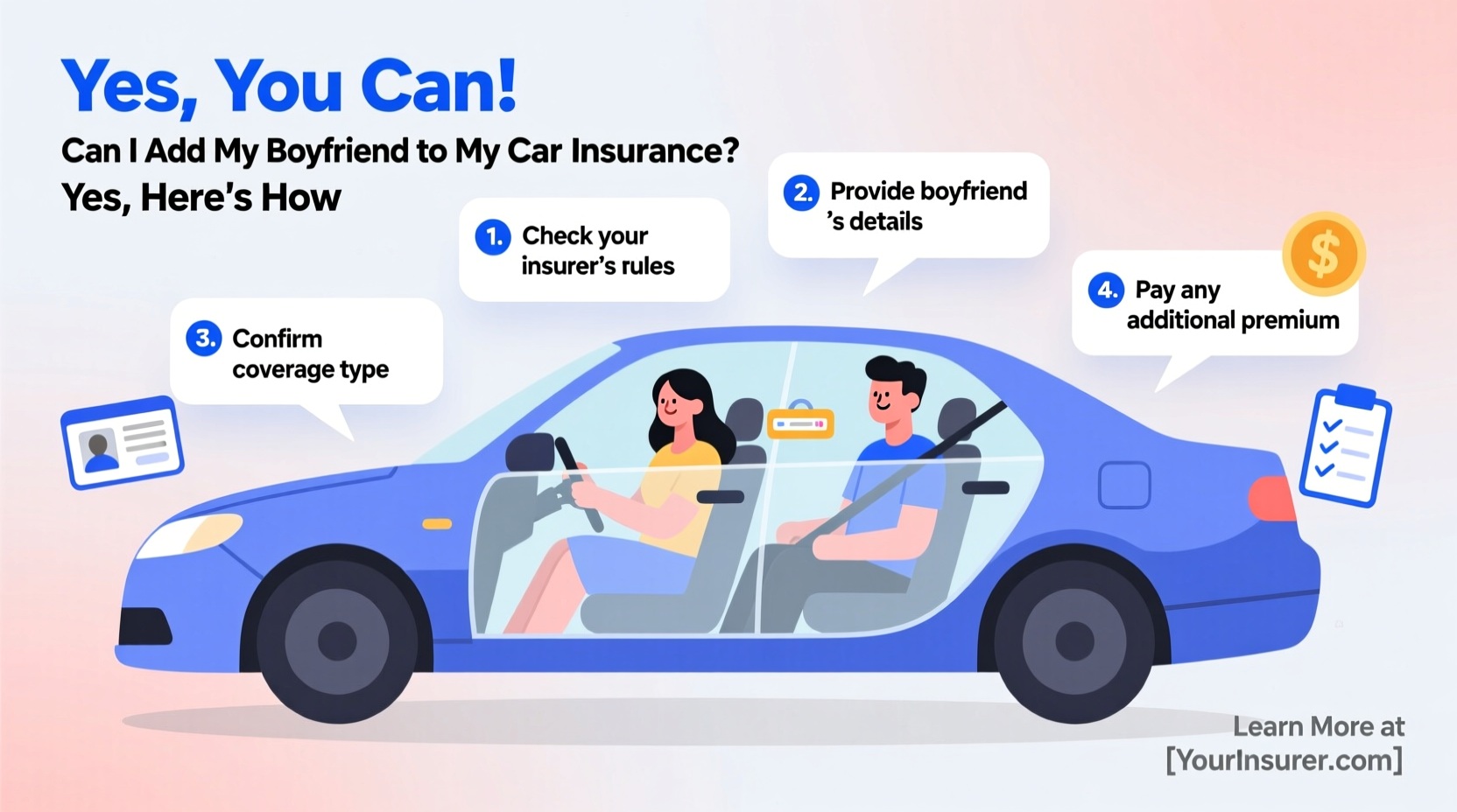 can i add my boyfriend to my car insurance
