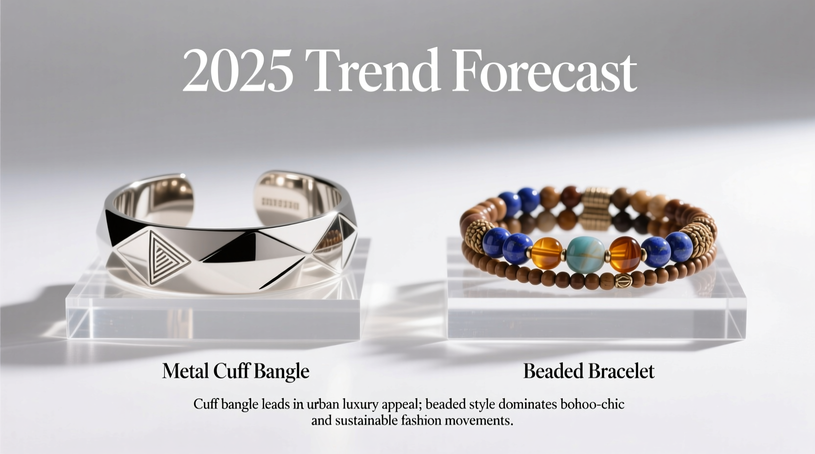 metal cuff bangle vs beaded bracelet which one is trending up in 2025