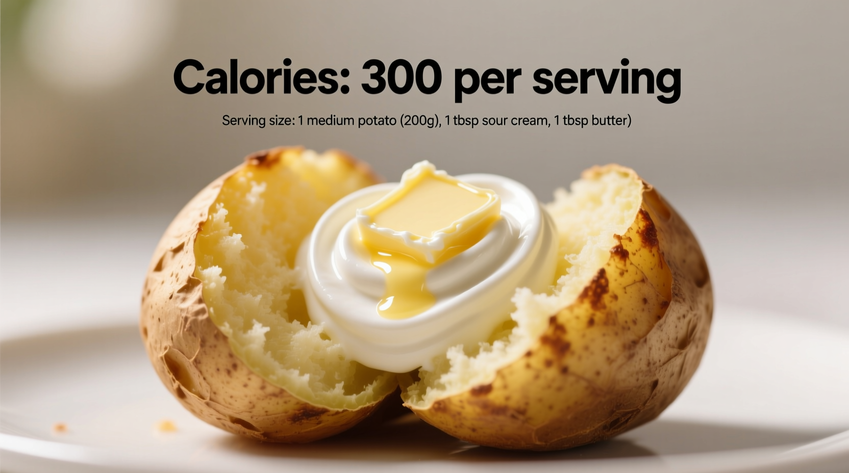 calories in baked potato with sour cream and butter