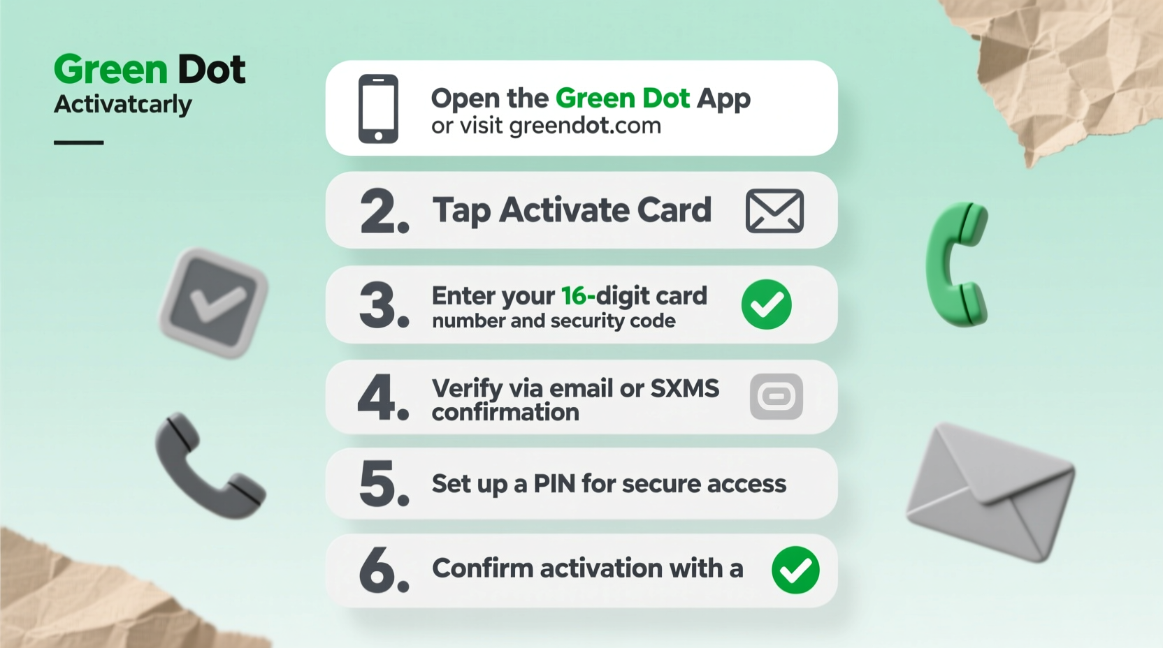step by step guide to activating your green dot card quickly and easily