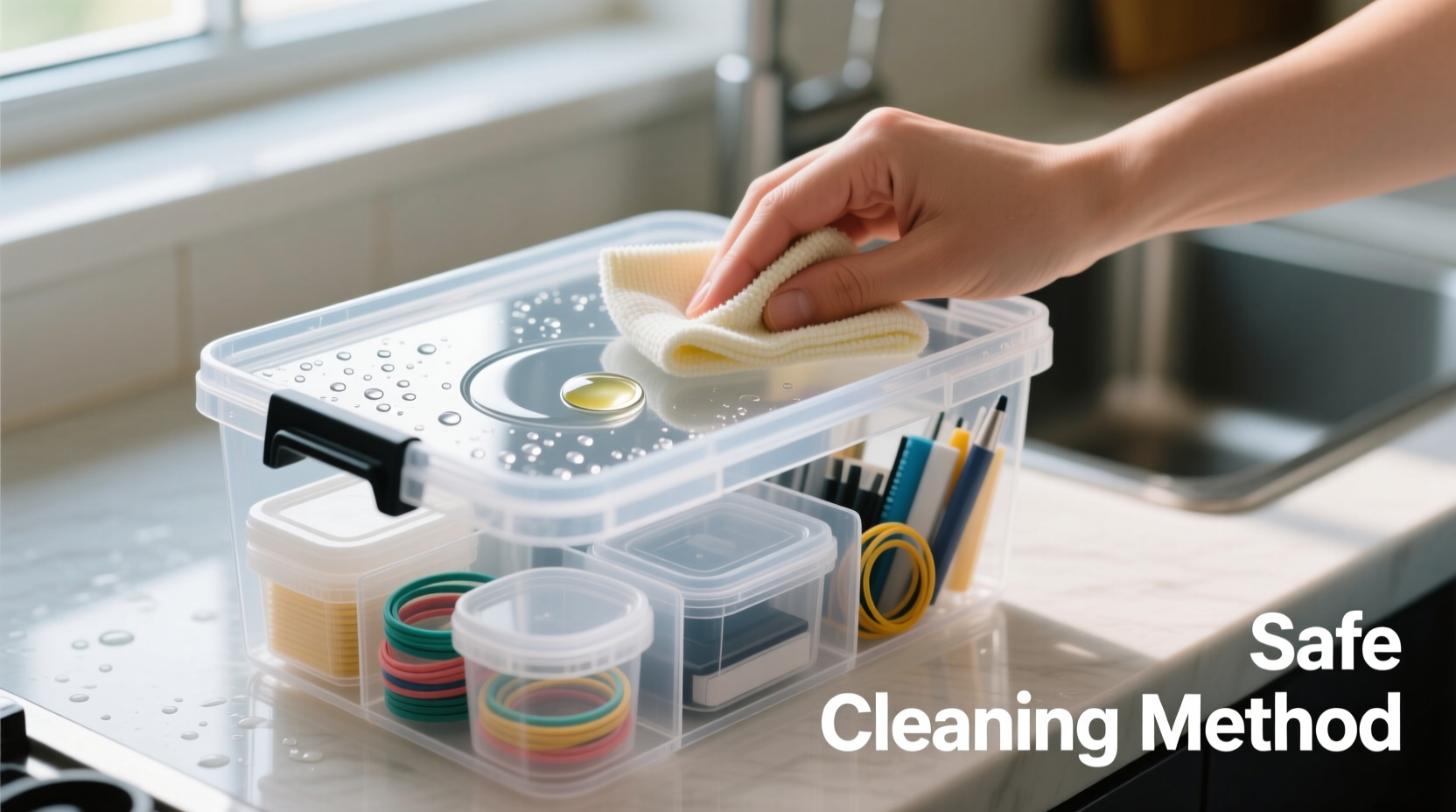 effective and safe ways to clean clear plastic storage boxes without damage