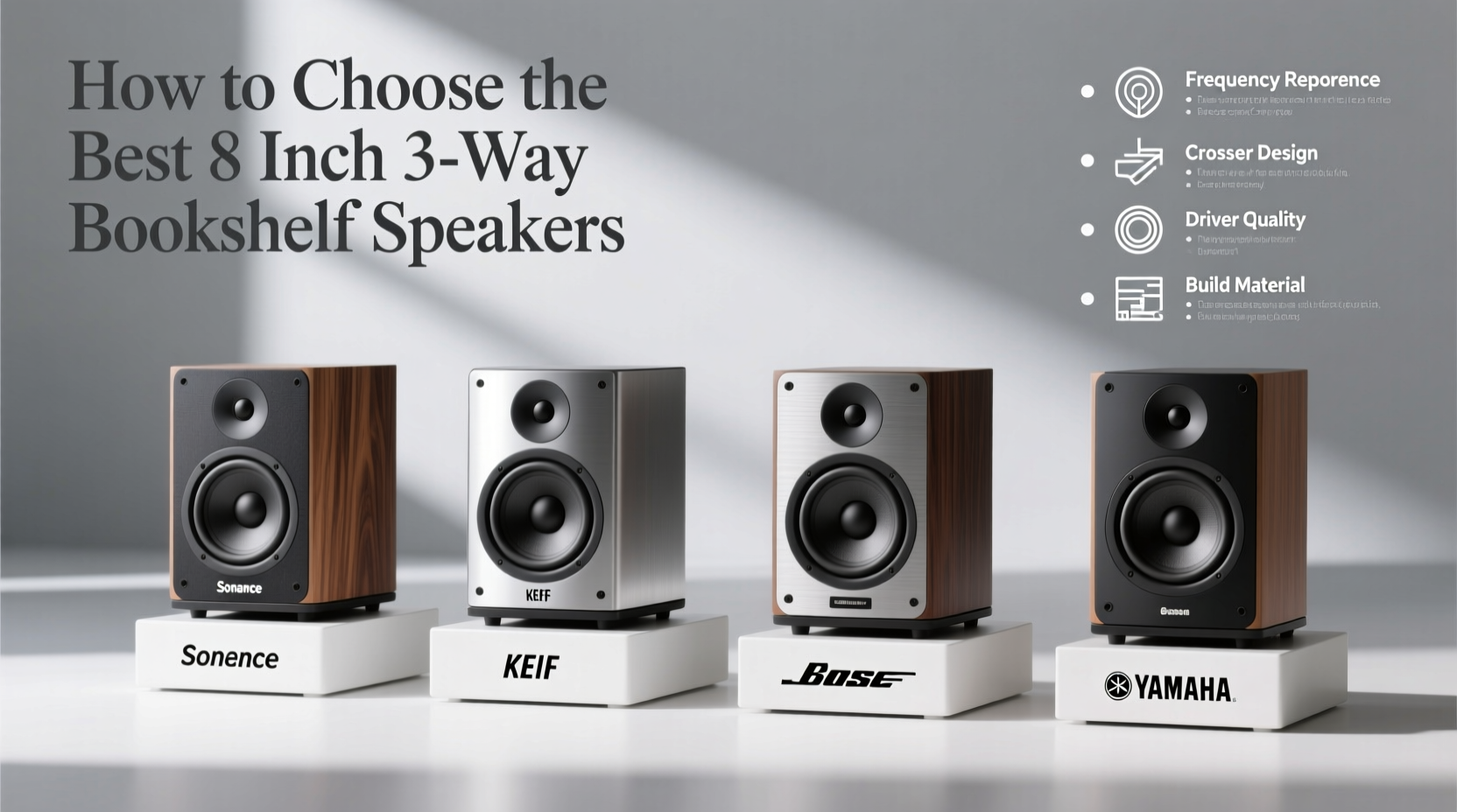 8 inch 3 way bookshelf speakers