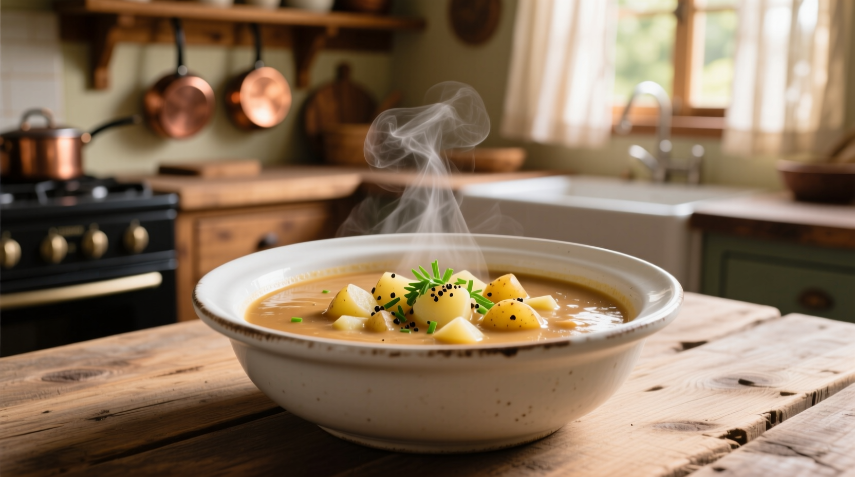 Creamy crock-pot crack potato soup in white bowl