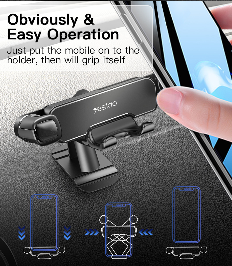 Yesido C90 Universal Dashboard Car phone holder Gravity Car Mobile Cell Smart Phone Holder Mount Stand Bracket For Car