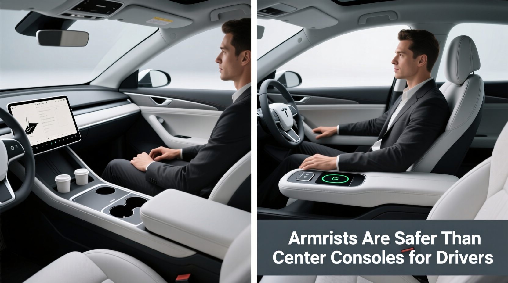 armrest vs console distracted driving