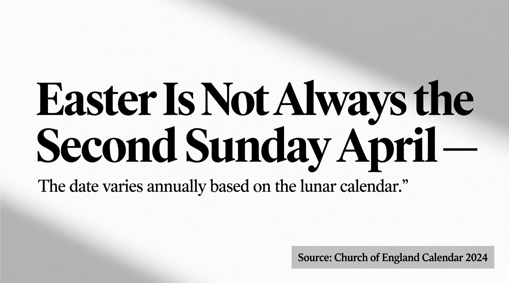 is easter the second sunday in april