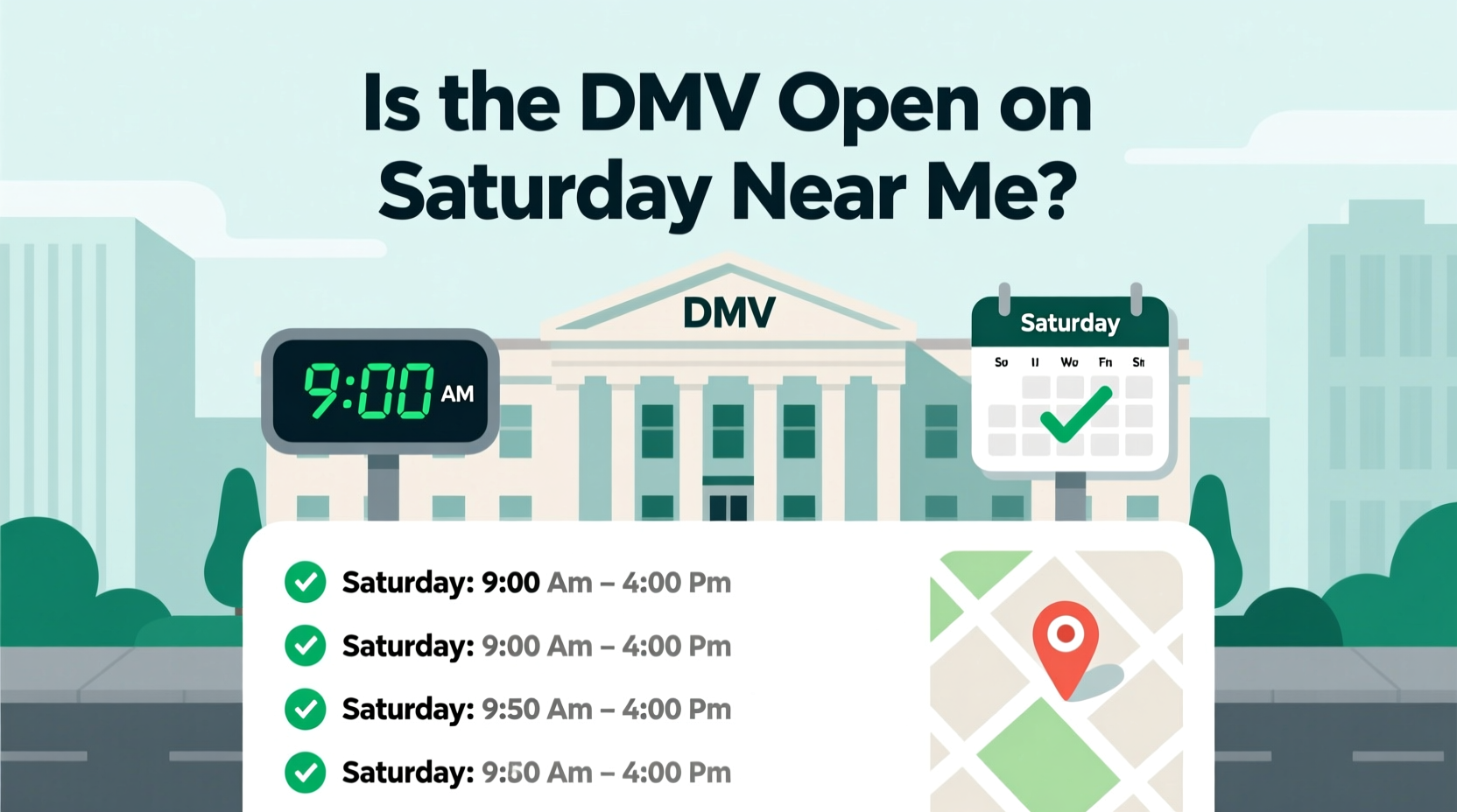 is dmv open on saturday near me