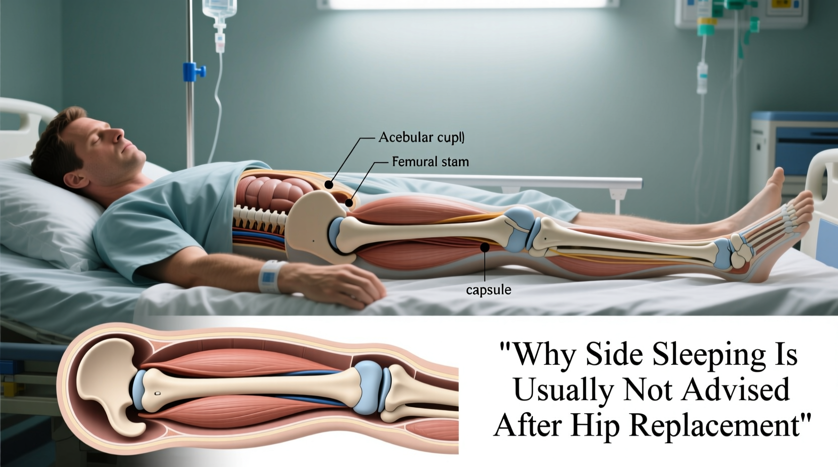 side sleeping after hip replacement why its usually not advised
