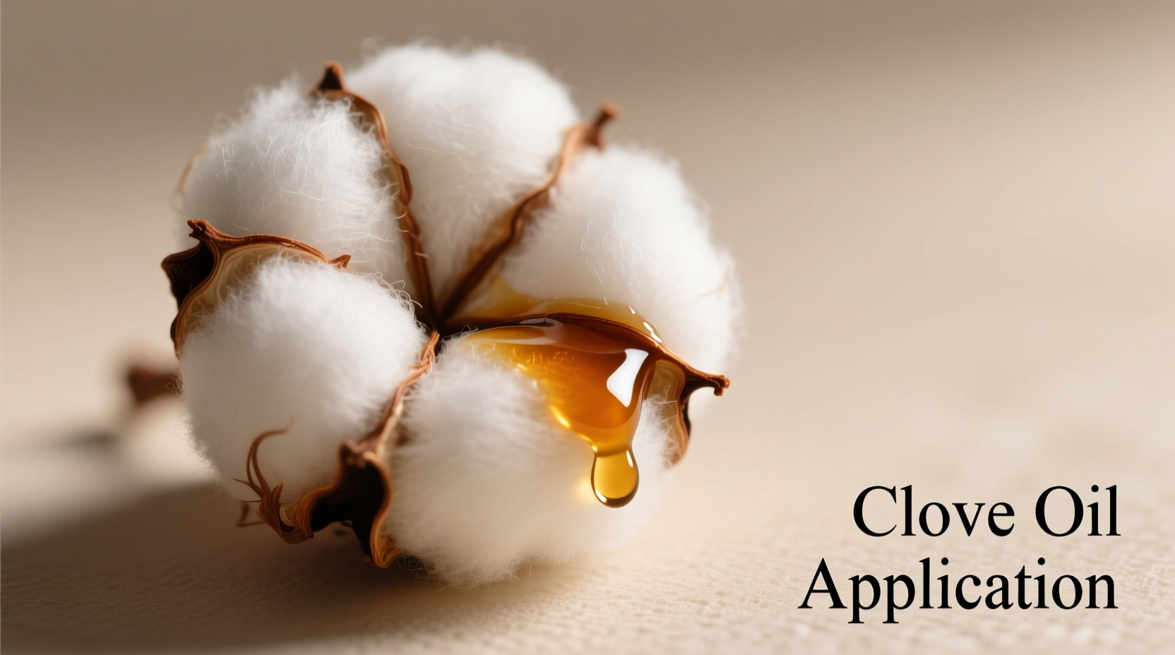 Proper clove oil application on cotton ball