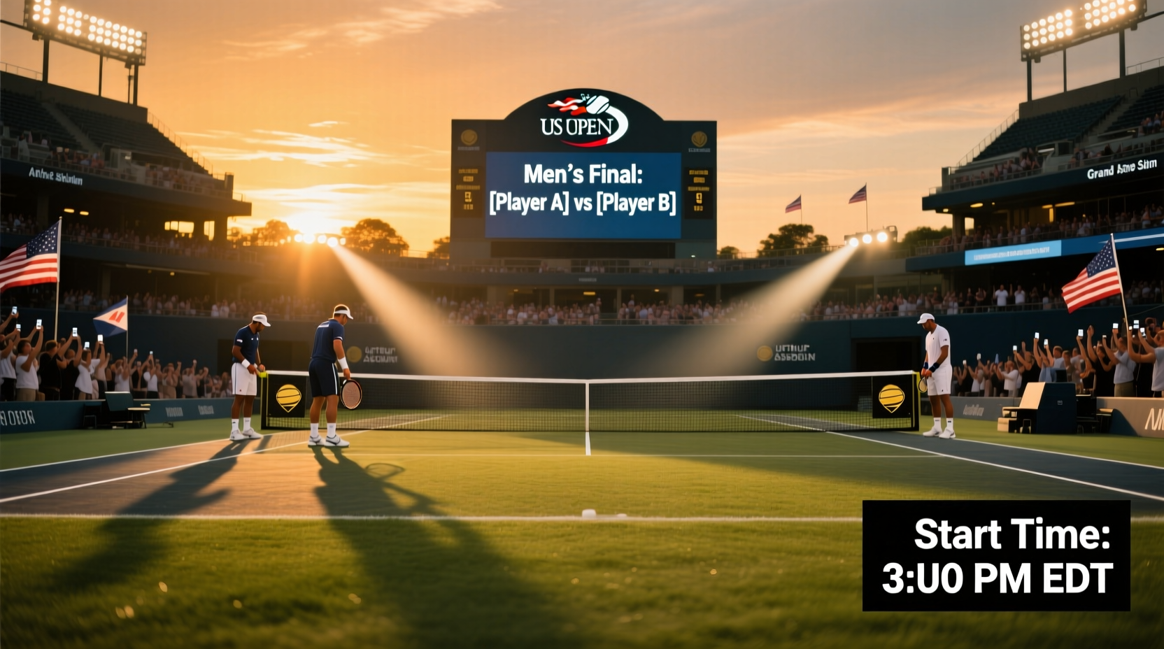 what time is us open mens final on sunday