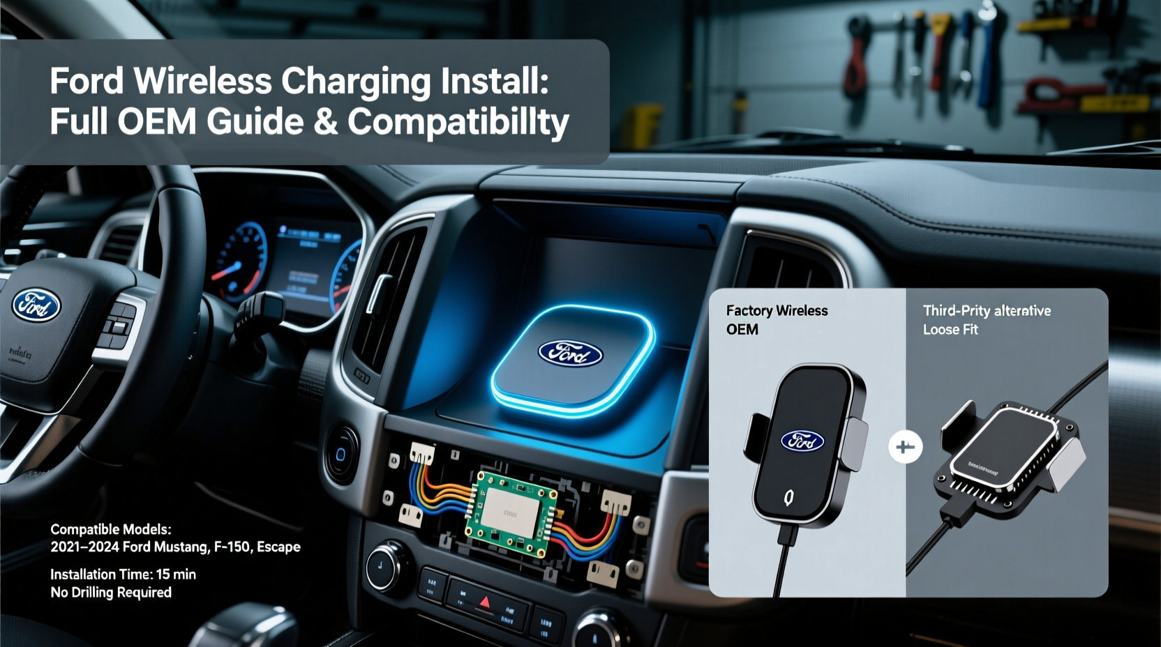 ford wireless charging install