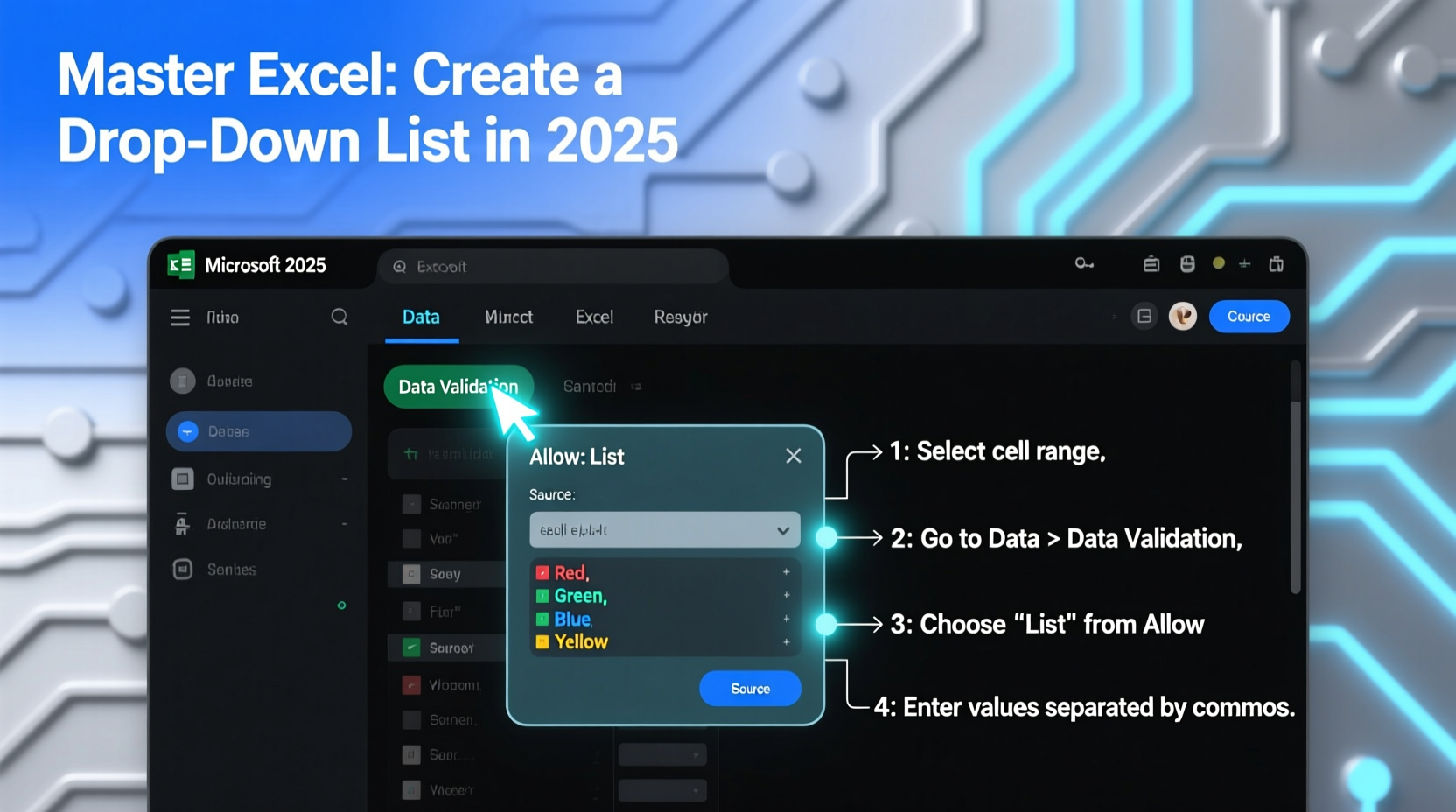 Master Excel: Create a Drop-Down List in 2025