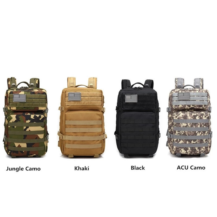 45L 600D polyester tactic bag hiking camping day tactical backpack(图1)