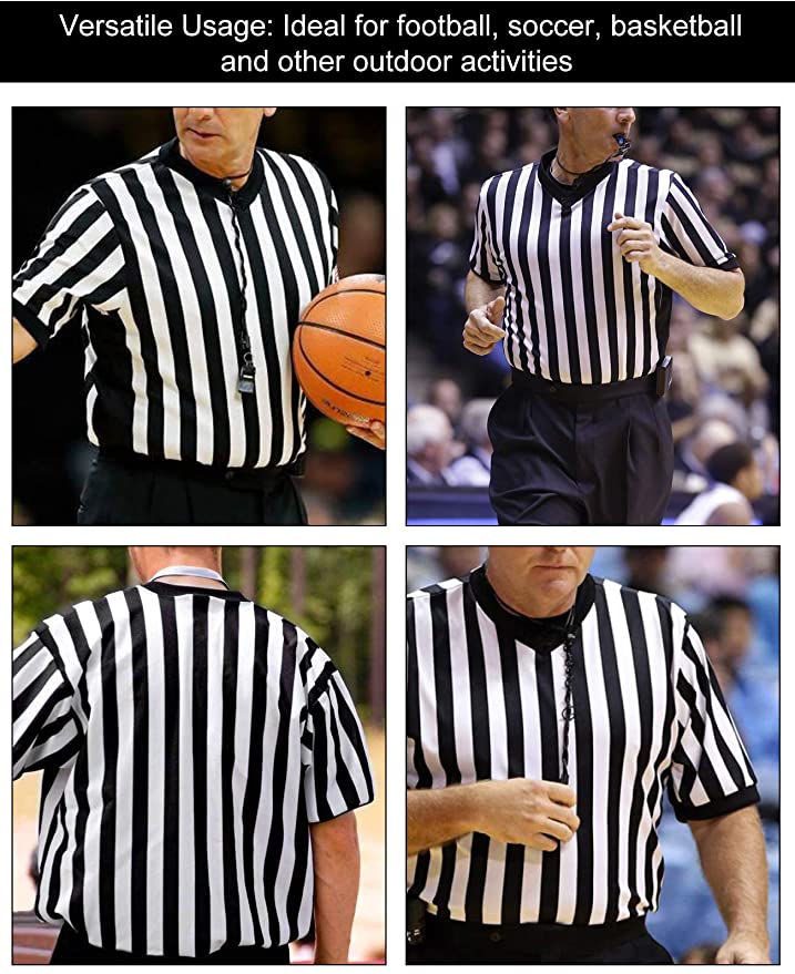 男装官方黑白条纹裁判衬衫拉链裁判球衣/pro参考均匀足球篮球和足球