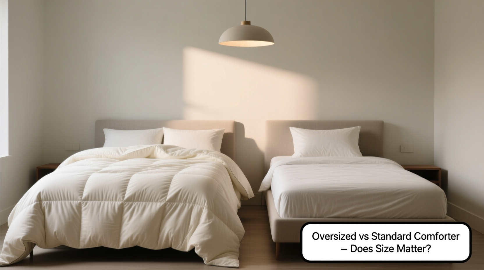 oversized vs standard comforter does the extra size actually matter