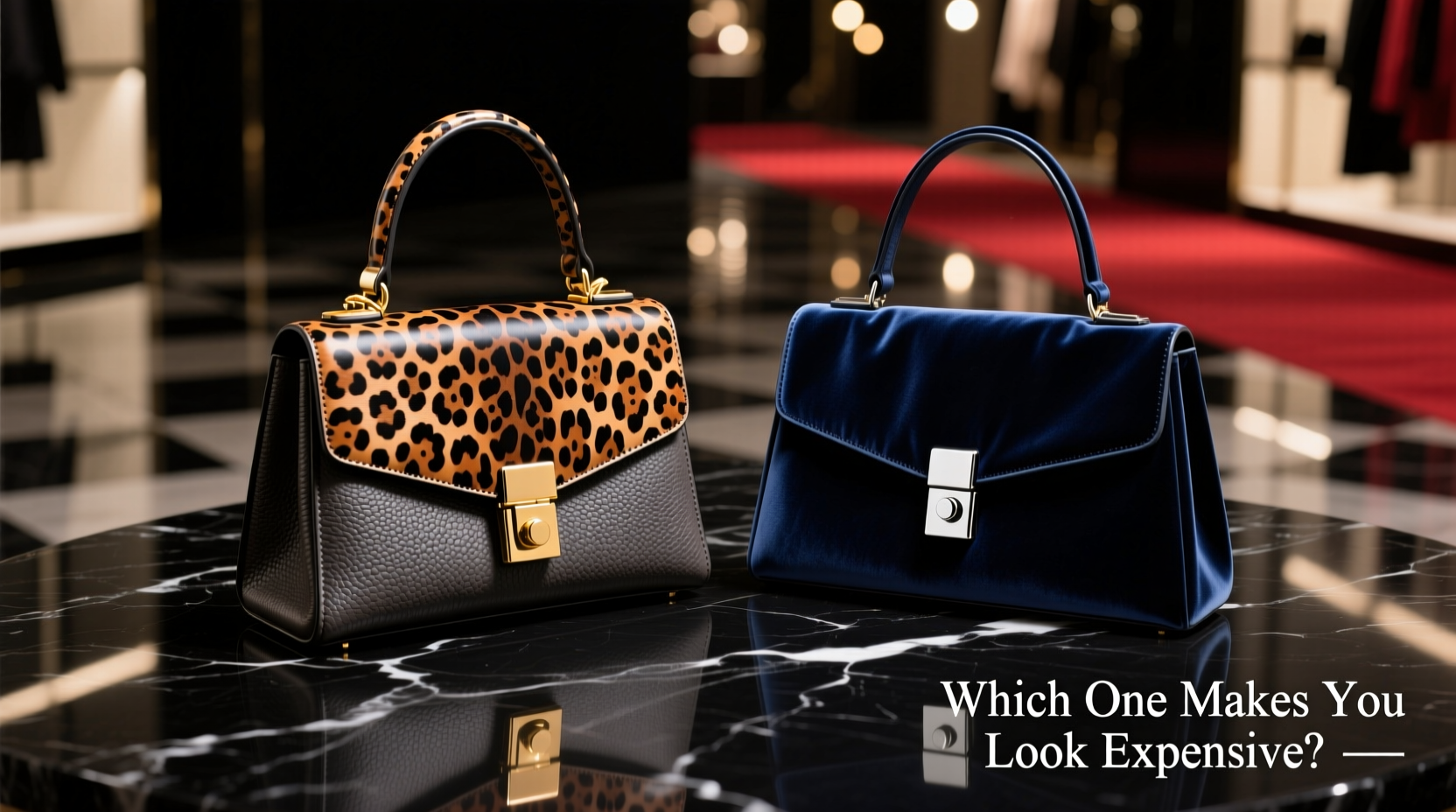 leopard print handbag vs solid color evening bag which one makes you look expensive