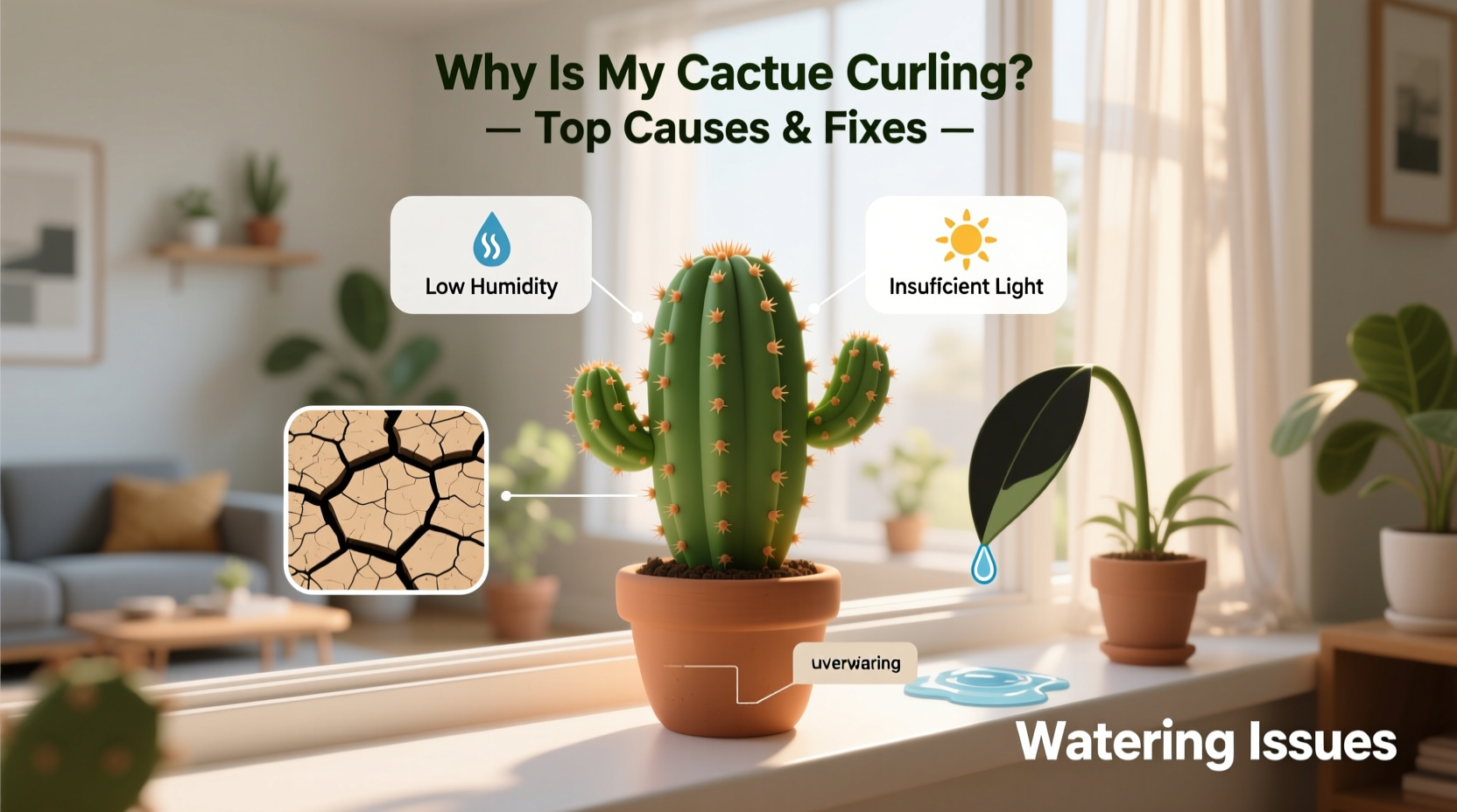 Why Is My Cactus Curling? Top Causes & Fixes